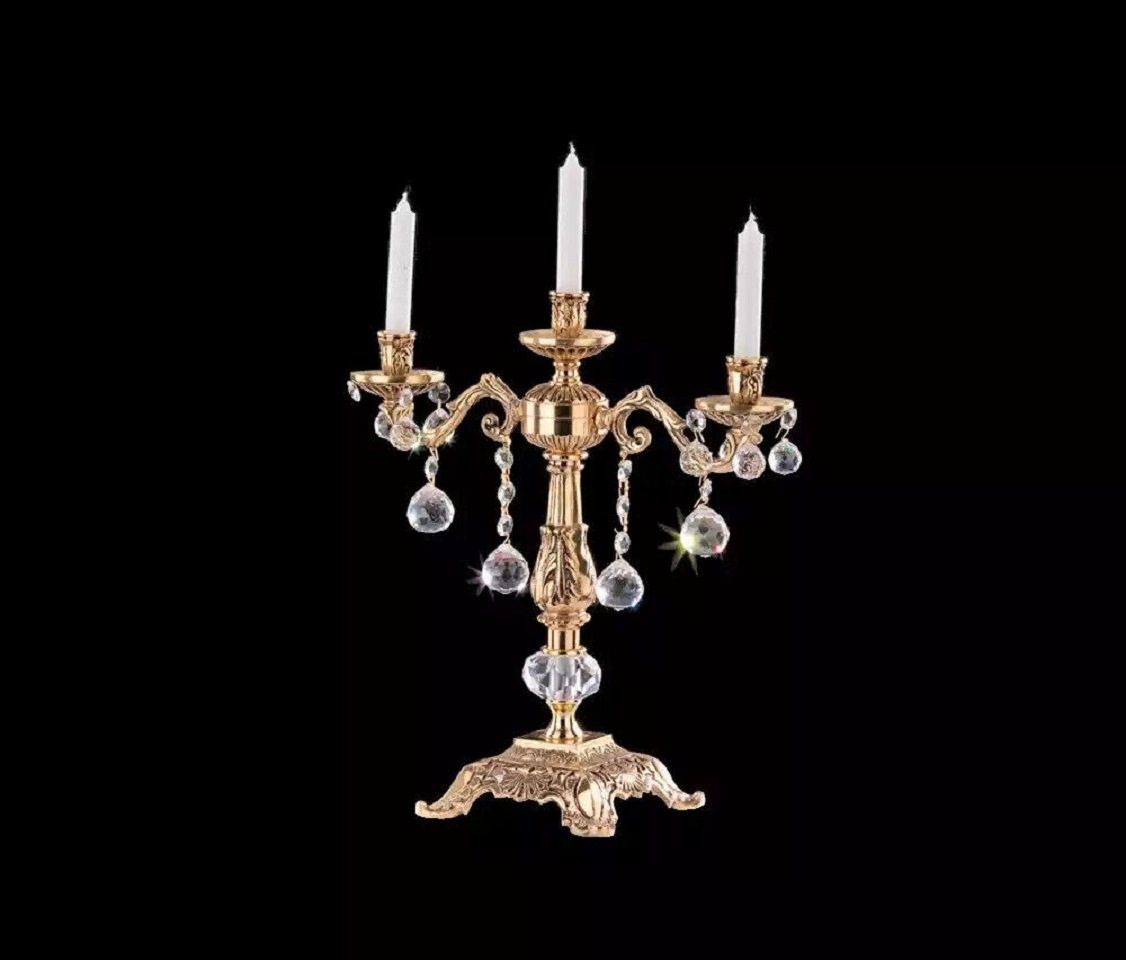 JVmoebel Kerzenleuchter Design Kerzenständer Kerzenleuchter Tischleuchter Leuchter Gold (1 St., Kerzenleuchter), Made in Europe