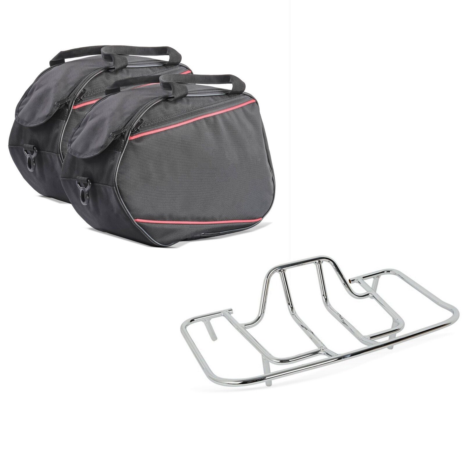 Bagtecs Reisetasche Set Seitenkoffer + Gepäckträger S18