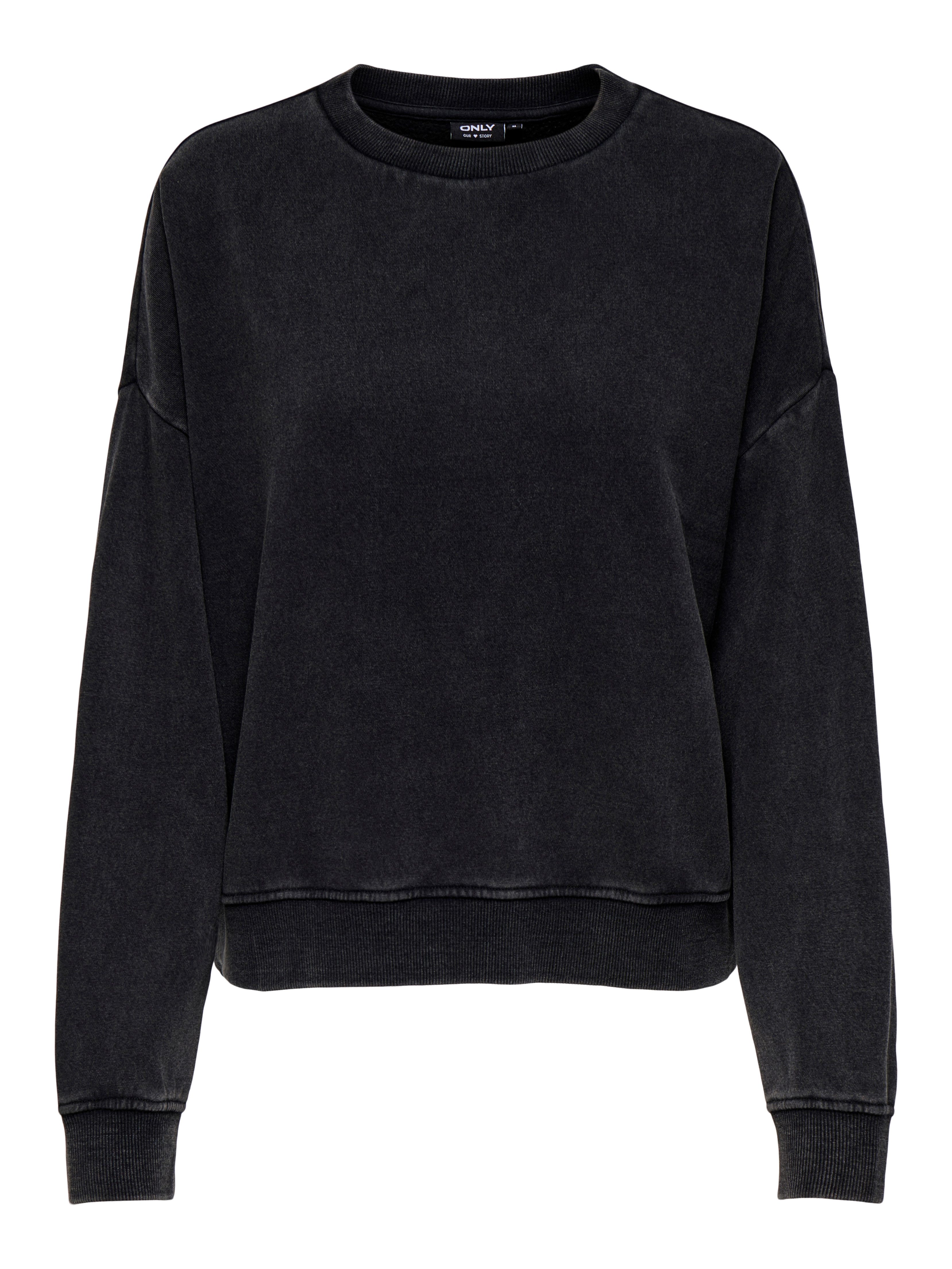 ONLY Sweatshirt ONLSWEAT L/S CREW OVERSIZE SWT Baumwollmischung, loose fit, Rundhals