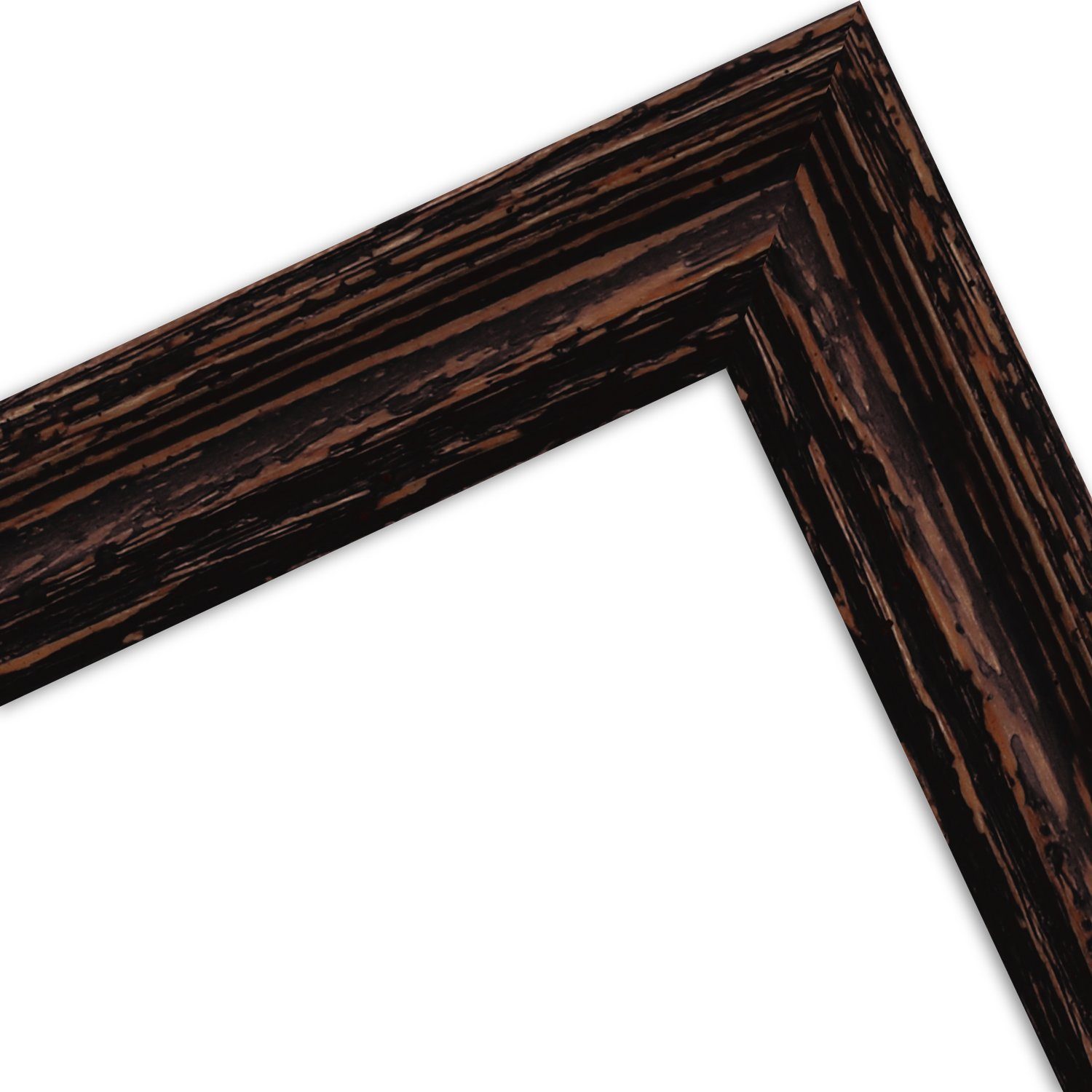 WANDStyle Bilderrahmen H740, Schwarz, aus Massivholz im Shabby Chic Stil