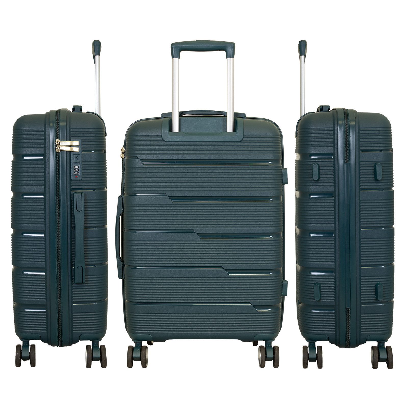 Trendyshop365 Hartschalen-Trolley Reisekoffer Aruba, verschiedene Farben und Größen, 4 Rollen, Polypropylen, extrem robust
