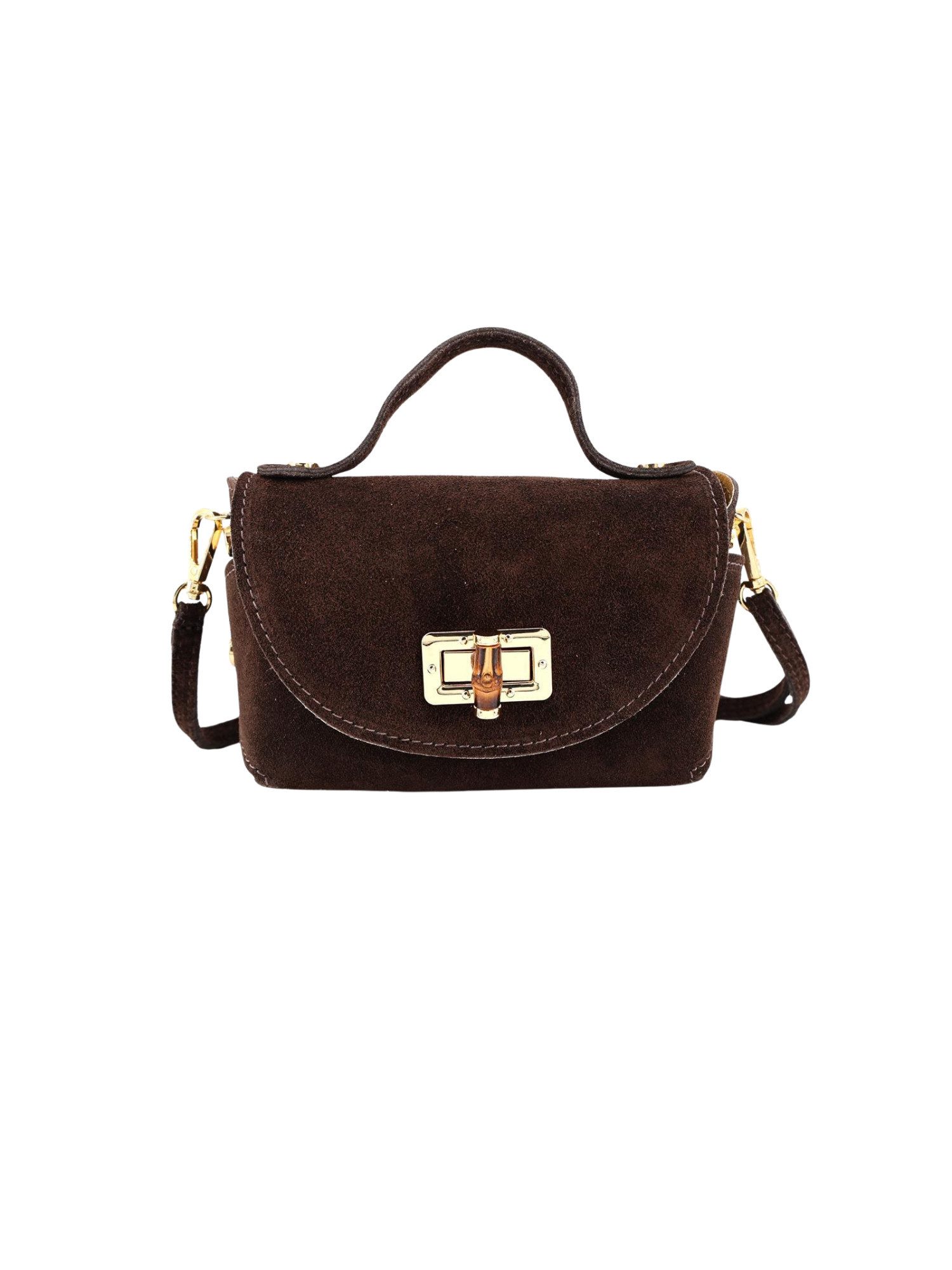 BRISE TASCHE Schultertasche Mini-Schultertasche aus Echtleder mit verstellbarem Riemen (Einzelartikel), Echtleder, Reißverschlussfach, verstellbarer Schulterriemen