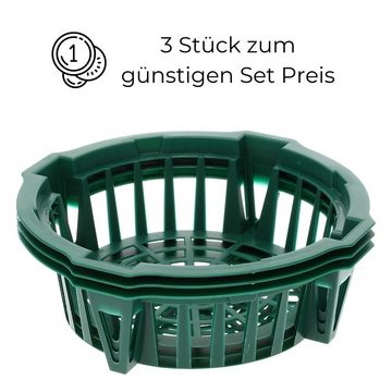 GarPet Pflanzschale Pflanzschalen Blumenzwiebel Pflanzkorb gegen Wühlmäuse ø 22 cm 3 St.