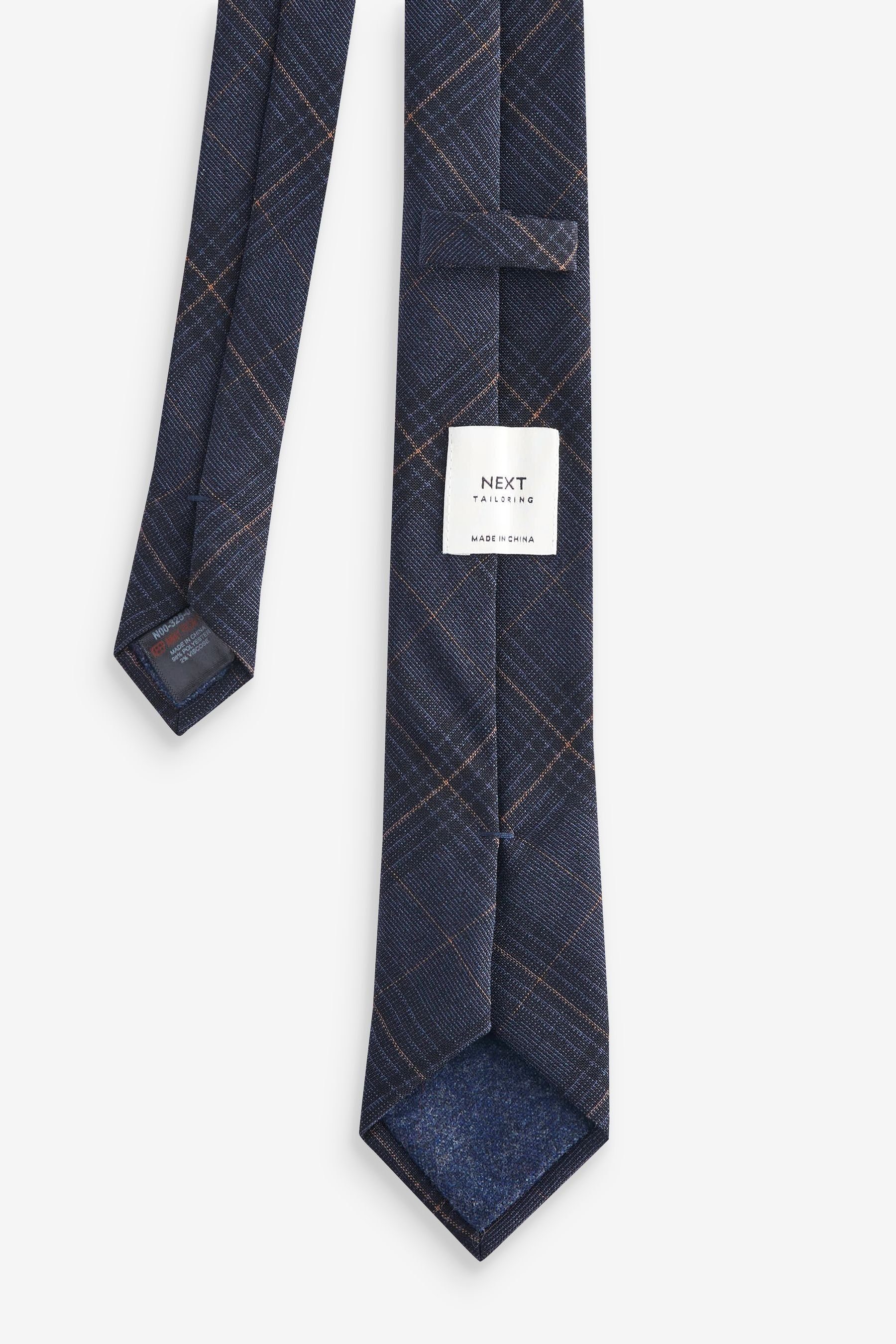 Krawatte und Slim (2-St) Heritage Set Grey im Next Krawatte - Einstecktuch Check