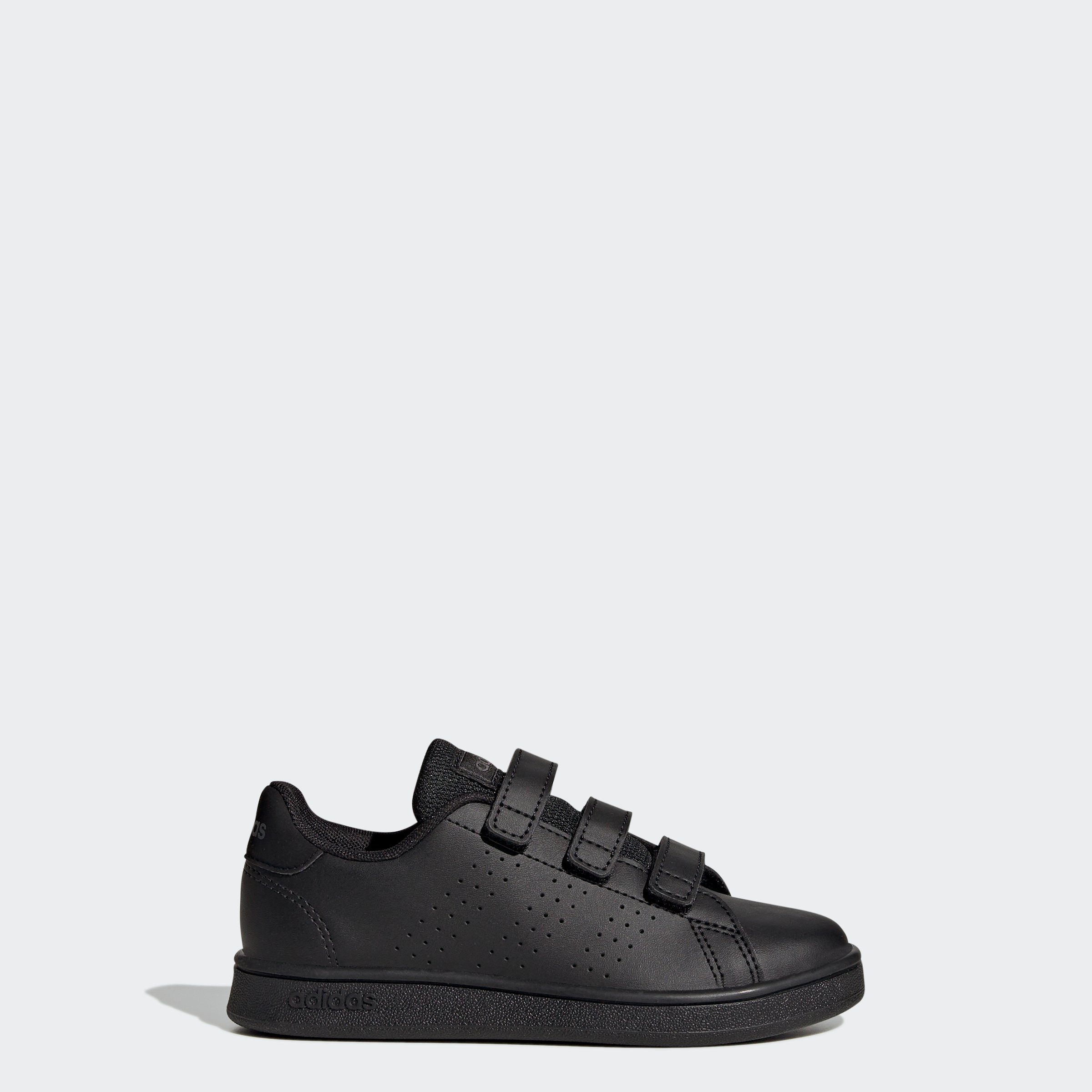 COURT Grey / Stan HOOK-AND-LOOP Black Black adidas Spuren adidas den des Core Design Sneaker LIFESTYLE Core / ADVANTAGE Sportswear Smith auf Six