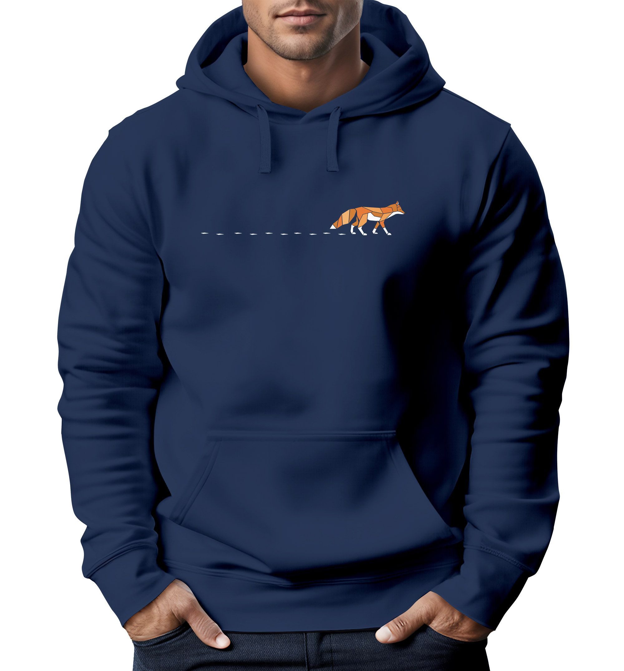 Neverless Hoodie Hoodie Herren Fuchs Fox günstig online kaufen