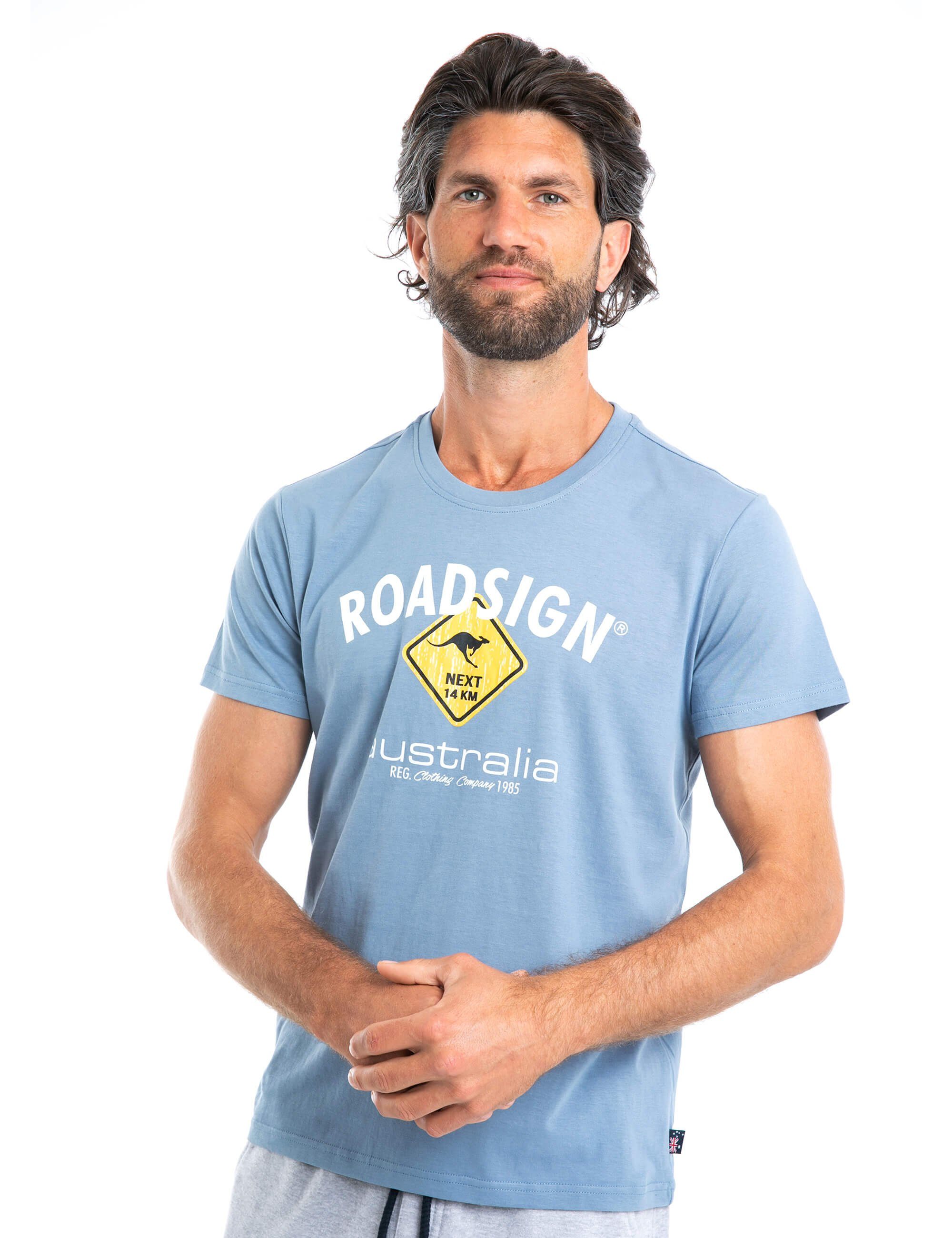 ROADSIGN australia T-Shirt Raute (1, 1-tlg) mit Logo-Aufdruck und Rundhalsausschnitt, 100 % Baumwolle
