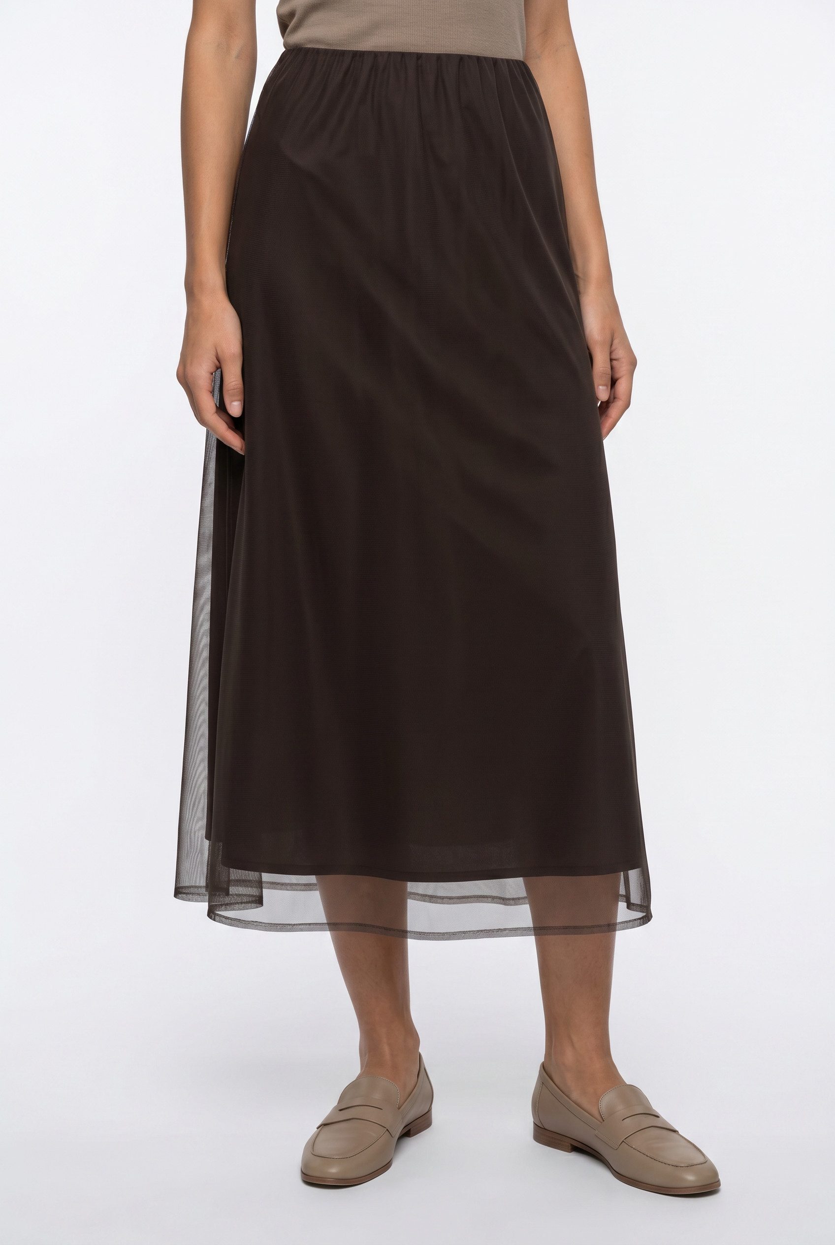 Vila Maxirock VIFALIA HW ANKLE SKIRT - NOOS aus Polyester, hohe Leibhöhe, pflegeleicht