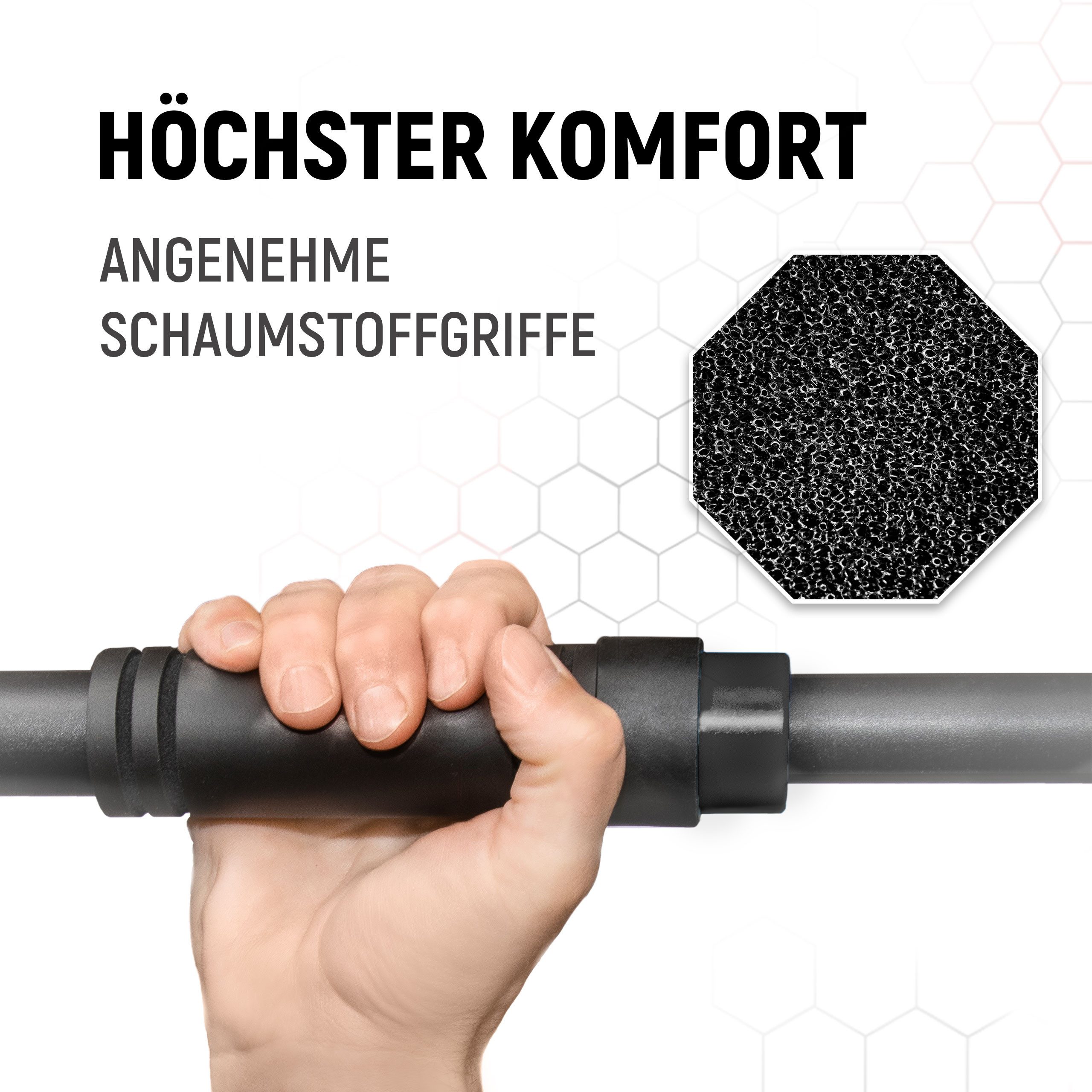 NEOLYMP Klimmzugstange Klimmzug Hilfe - Ohne Schrauben - Klimmzugstange Türrahmen - Pull up (Klimmzugstange im Türrahmen - 2 verschiedene Farben - Home Gym), Sc – Bild 5 von 5