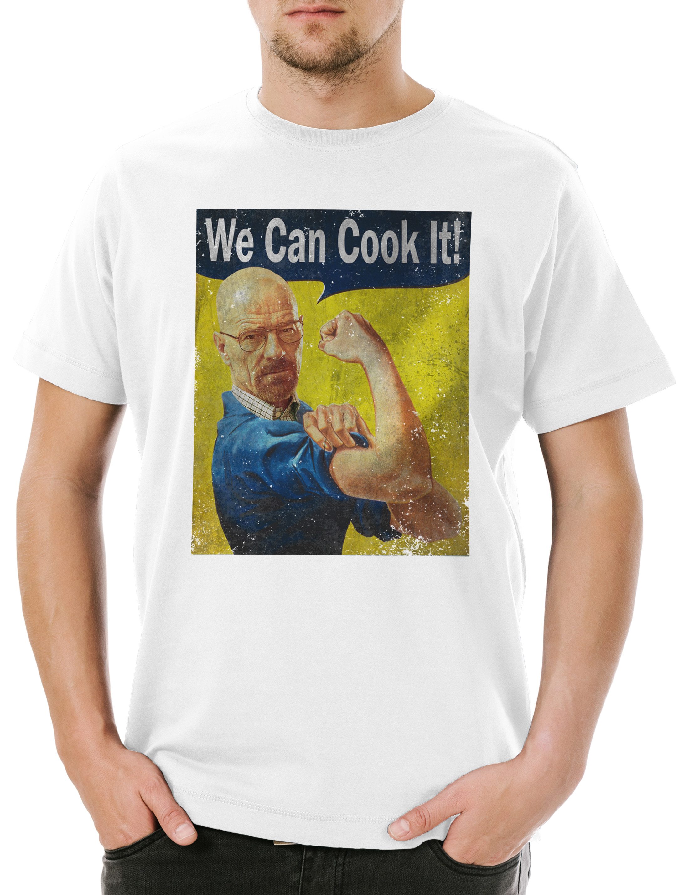 Print-Shirt We Can Cook It Herren T-Shirt Breaking Walter Heisenberg Pinkman White