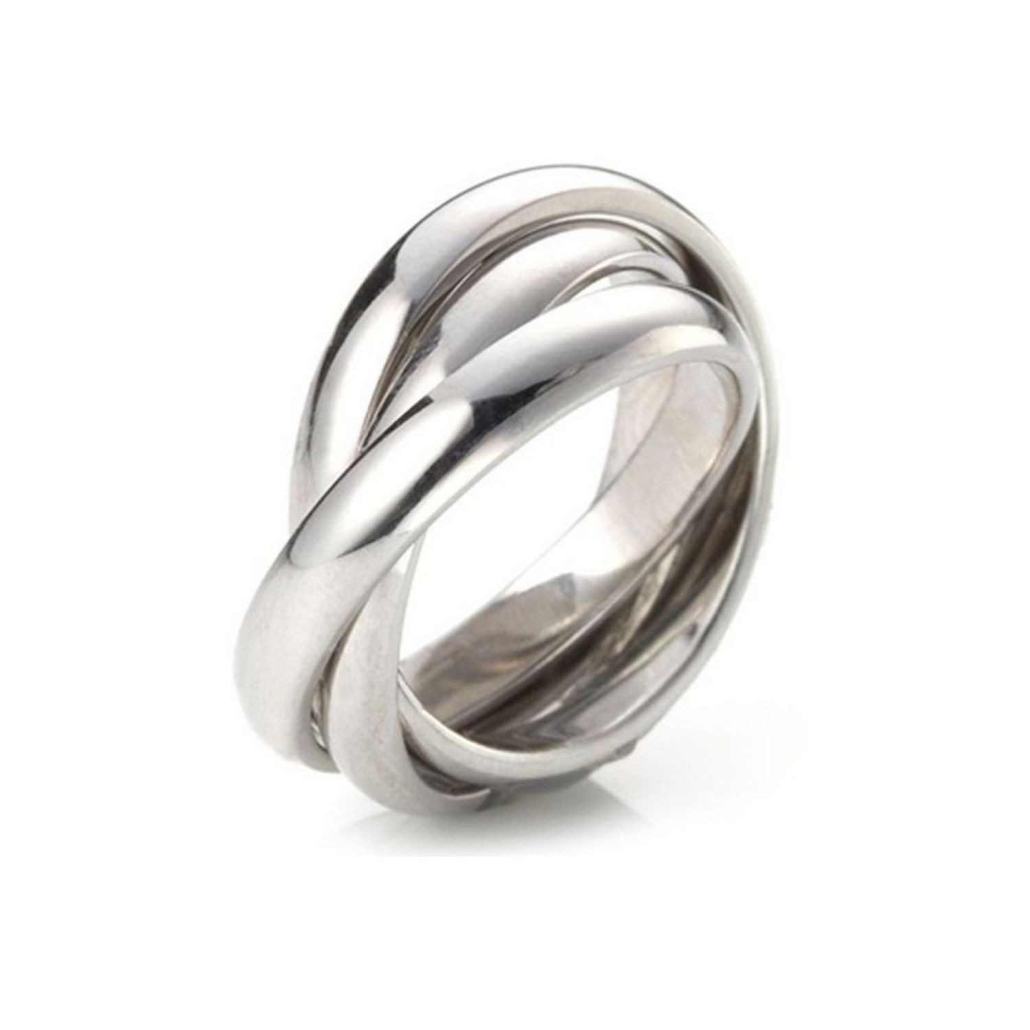 Kingka Fingerring Wickelring 3 in 1 Edelstahl Ring Set, silberfarben, Zu Shirt, Hoodie, Jeans, Sneaker! Büro, Urlaub, Party, Geschenkidee