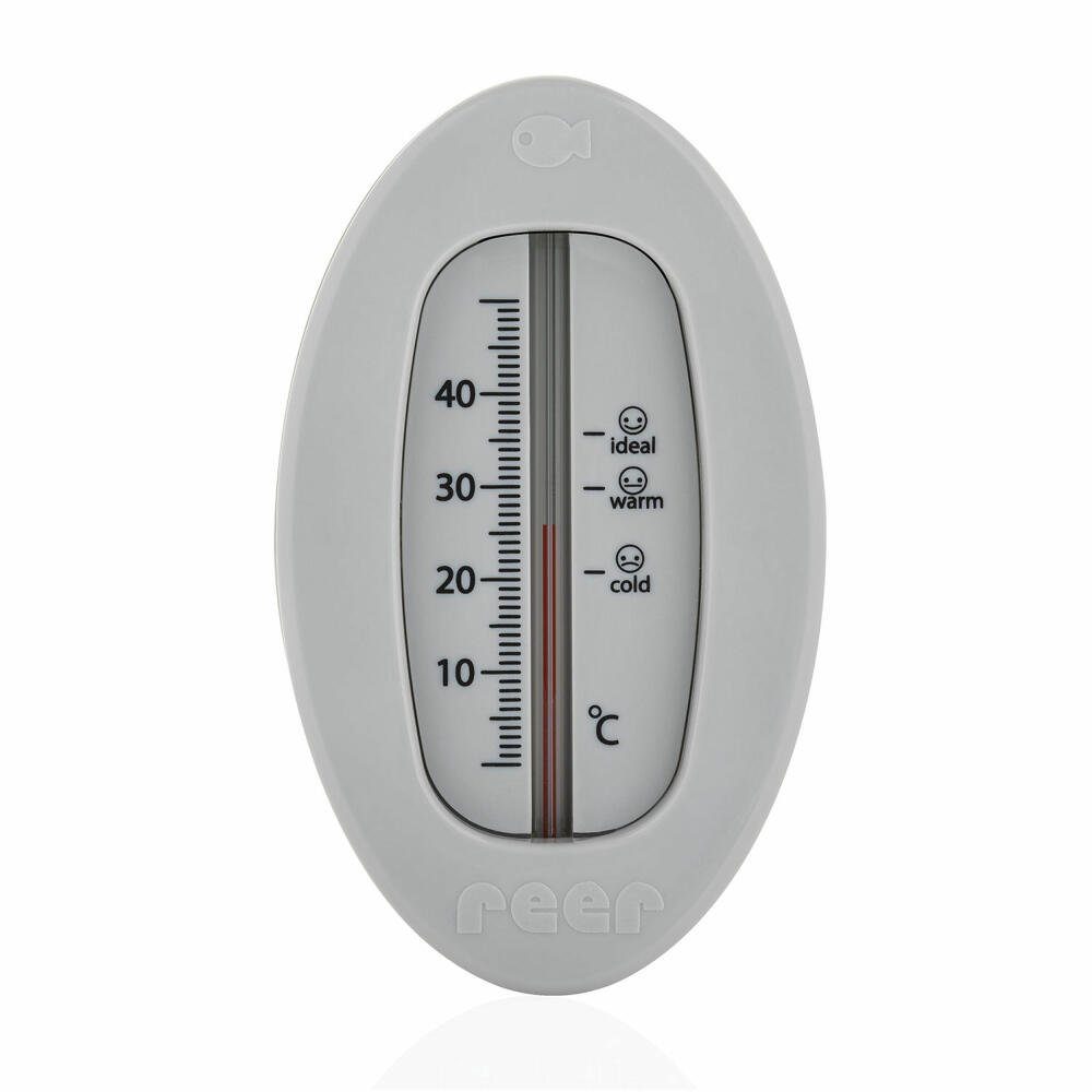 Badethermometer Oval Grau