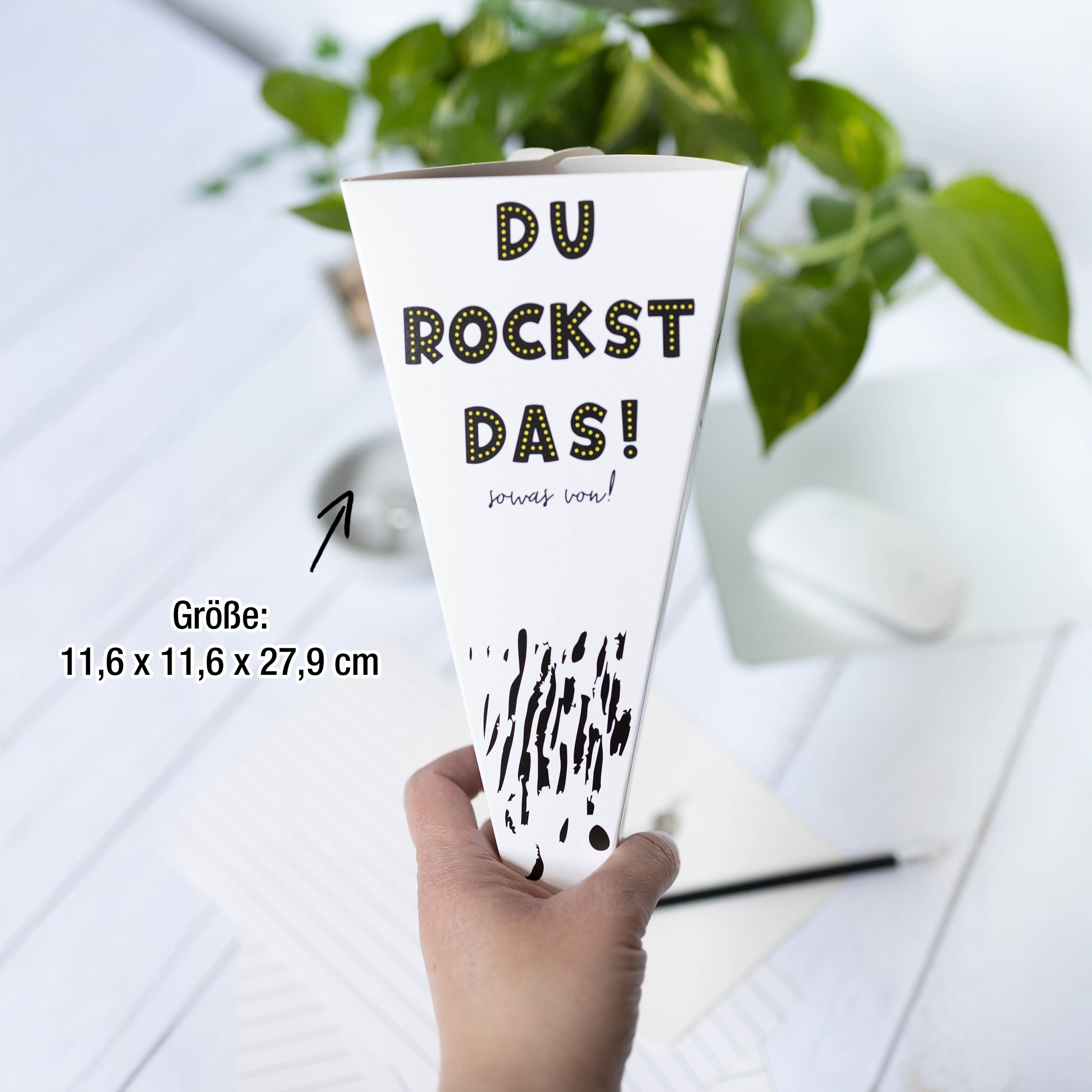 TOBJA Schultüte Abschied Kollegin Kollege Schultüte Abschiedsgeschenk, Ruhestand Rente Befüllbare Mini Geschenkverpackung