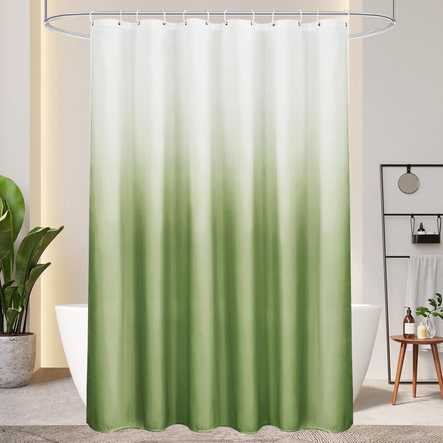 AooHome Duschvorhang Duschvorhang 180x200cm grün Textil wasserdicht waschba günstig online kaufen