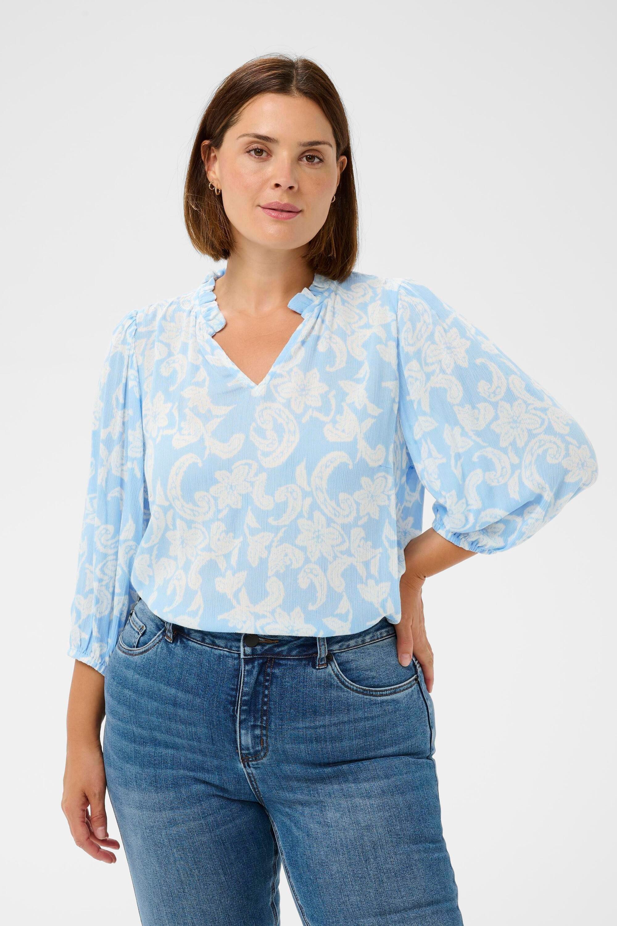 Langarmbluse Langarm-Bluse KCmiana