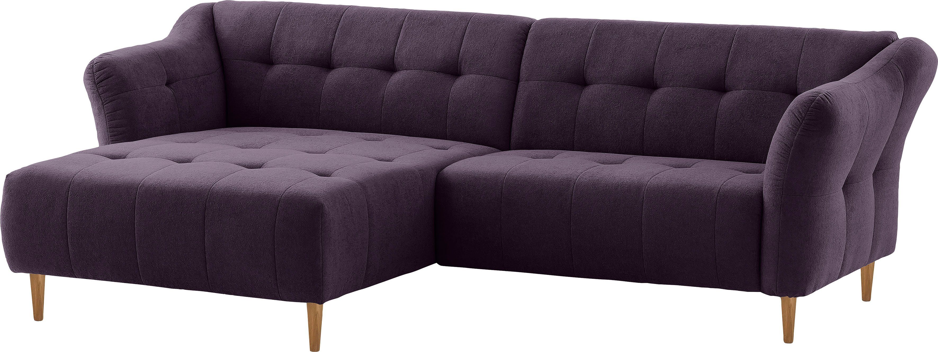 exxpo - sofa fashion Ecksofa Soraya, mit Holzfüßen, frei im Raum stellbar