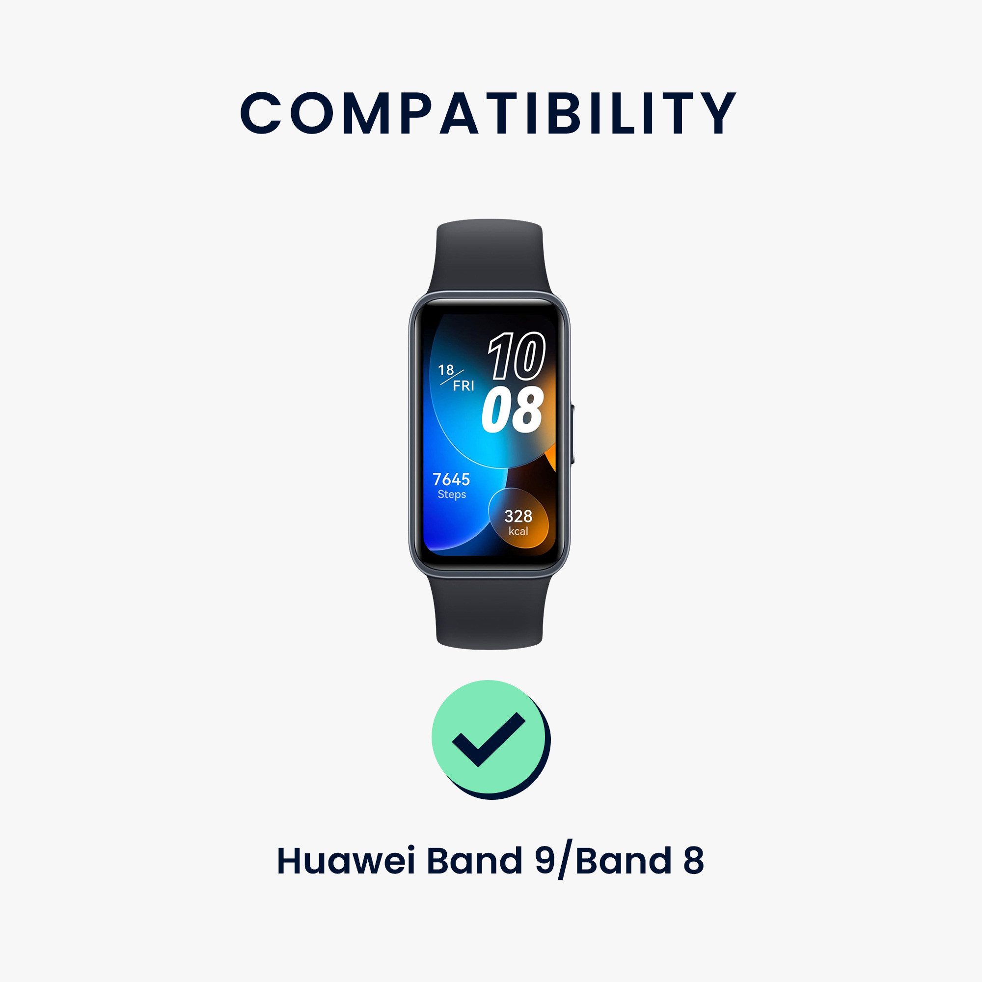 kwmobile Sportarmband für Huawei Band 9 / Band 8 7 6 Pro / Honor Band 7 6 Fitnessband, 1-tlg., Armband TPU Silikon Fitnesstracker