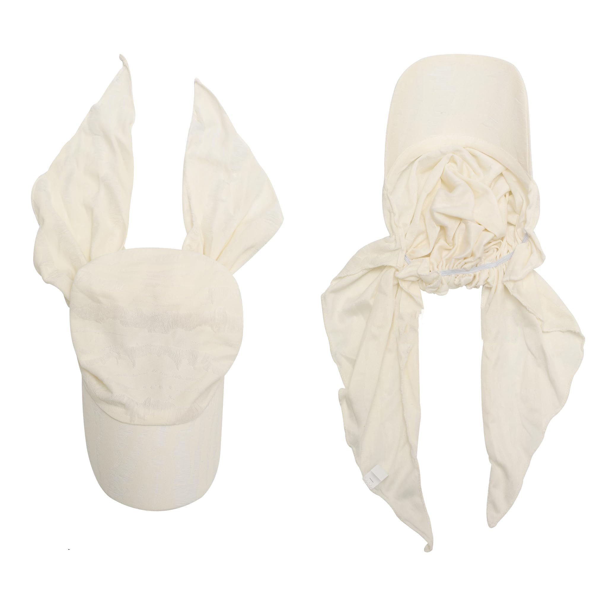 Coonoor Visor Damen Turban Mütze, Modische Kopfbedeckung mit gebogenem Schirm (1-St) Weiche Stoffe und Feder-Dekor, Ideal für Hijab – Bild 3 von 5