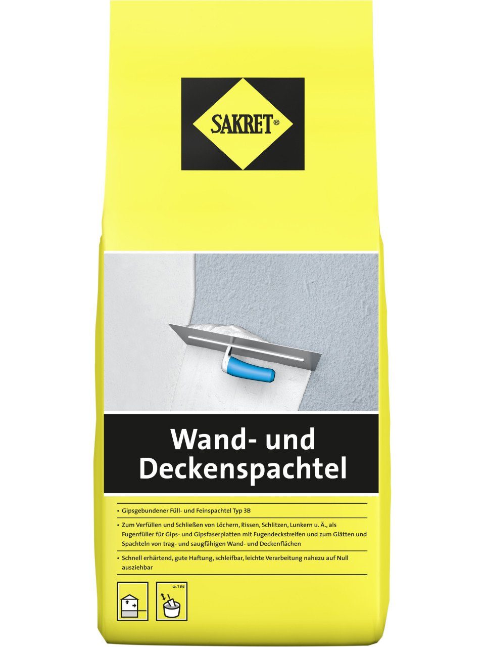 Sakret Spachtelmasse Sakret Wand- und Deckenspachtel günstig online kaufen