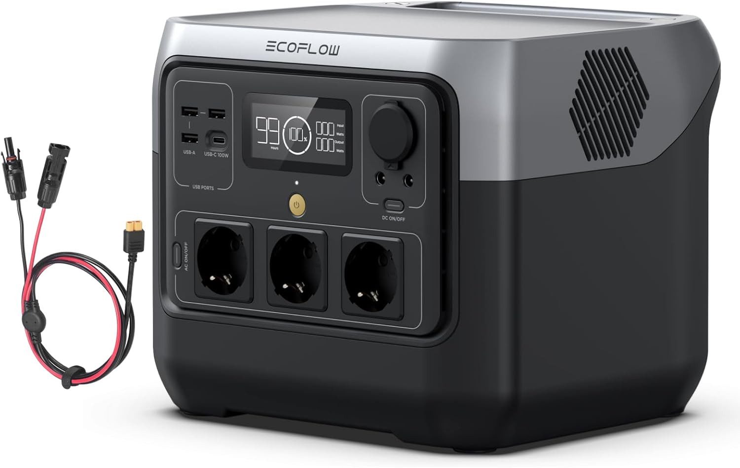 ECOFLOW RIVER 2 Pro 768Wh Tragbare Powerstation mit XT60i Kabel Powerstation