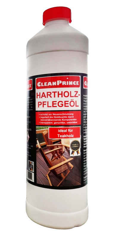 CleanPrince Hartholzöl Hartholz Öl Pflege Teak transparent Holzöl