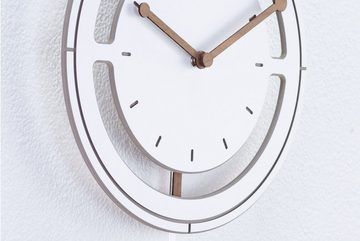 ONZENO Wanduhr THE TIKTOK. 29x29x0.5 cm (handgefertigte Design-Uhr)
