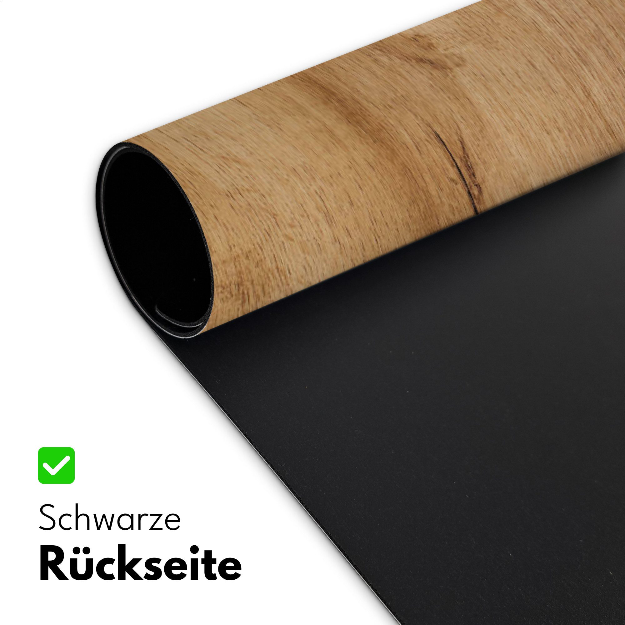 MuchoWow Gaming Mauspad Holzoptik - Braun - Holz (1-St), Gaming Mauspad XXL, Schreibtischunterlage, Desk Mat Groß, 80x40 cm – Bild 4 von 5