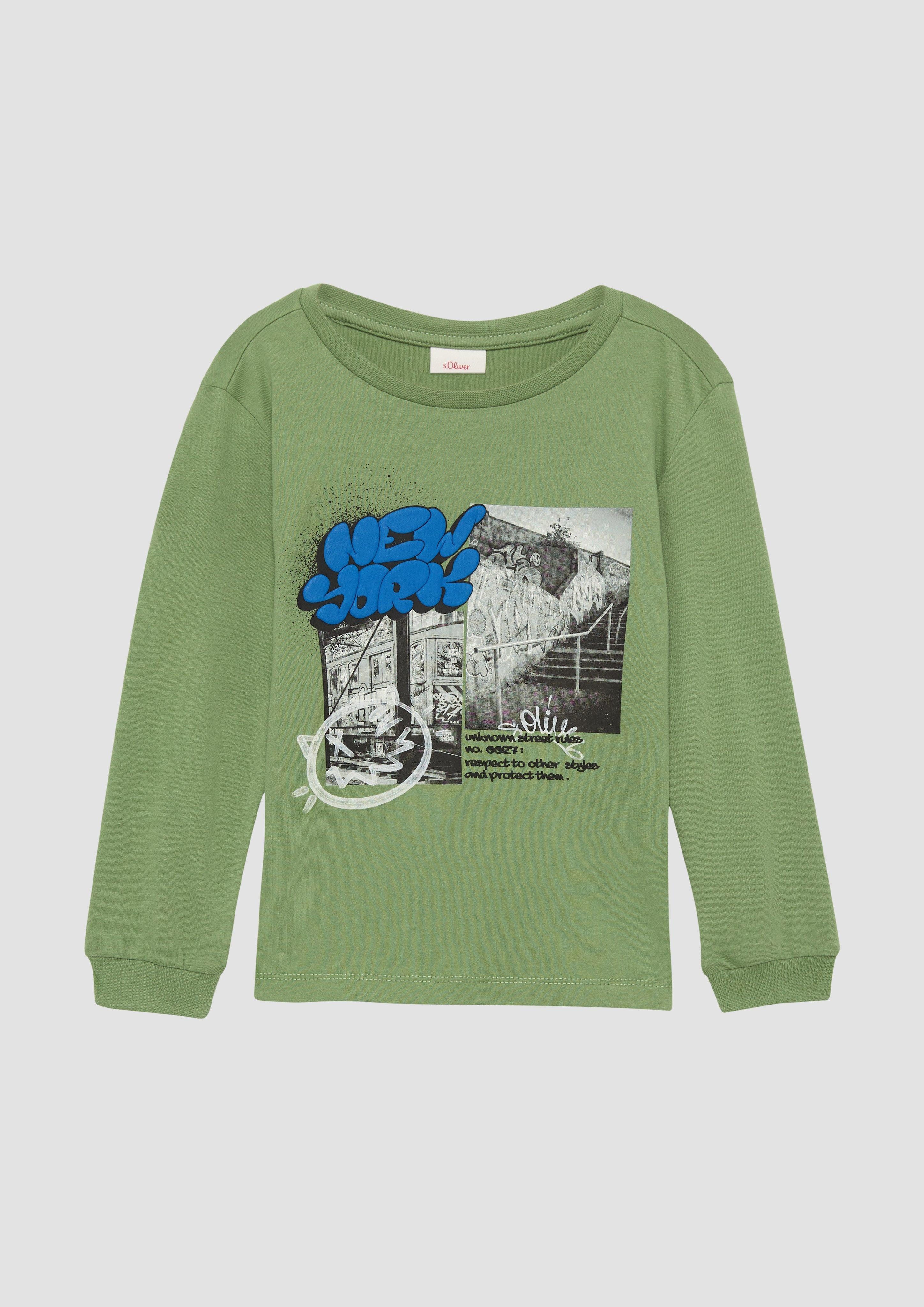 Langarmshirt Weiches Longsleeve mit Frontprint