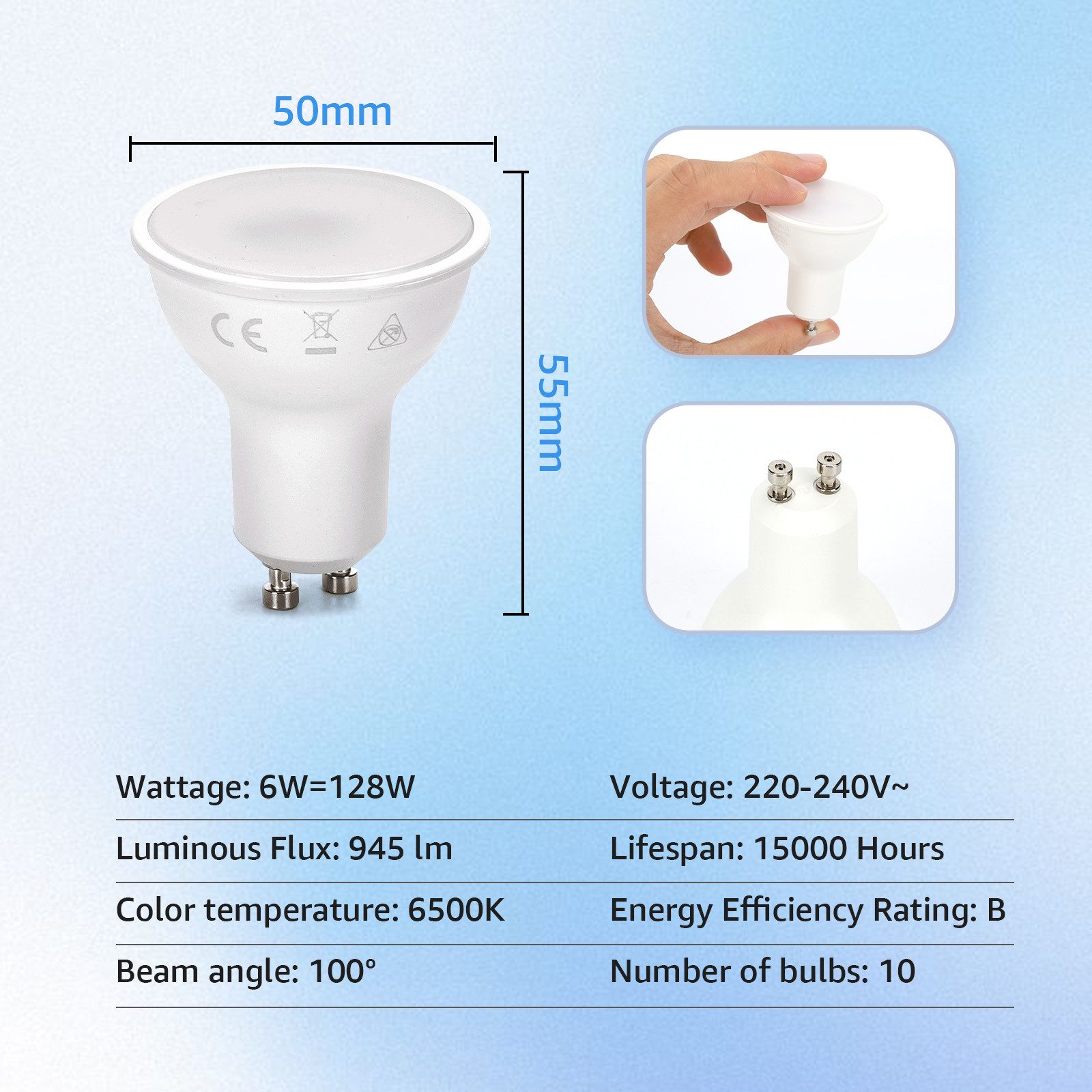 Great Jacob LED-Leuchtmittel GU10 LED Lampe, günstig online kaufen