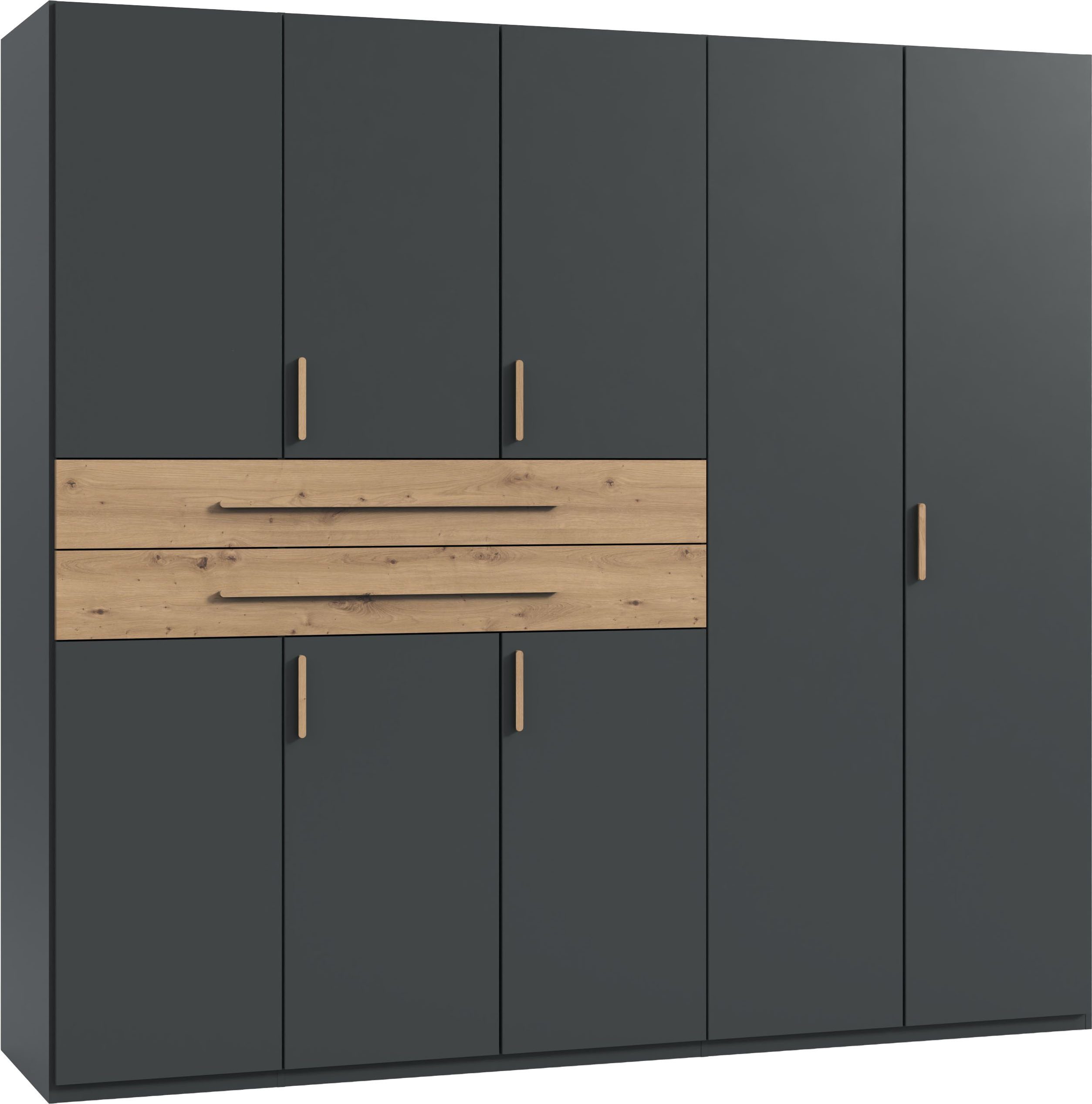 Wimex Drehtürenschrank Digit Kleiderschrank wahlweise mit oder ohne Spiegel (Schlafzimmer Schrank Bestseller im modernem Design) erhältlich in den Breiten 225cm oder 270cm (mit 8 oder 10 Türen)