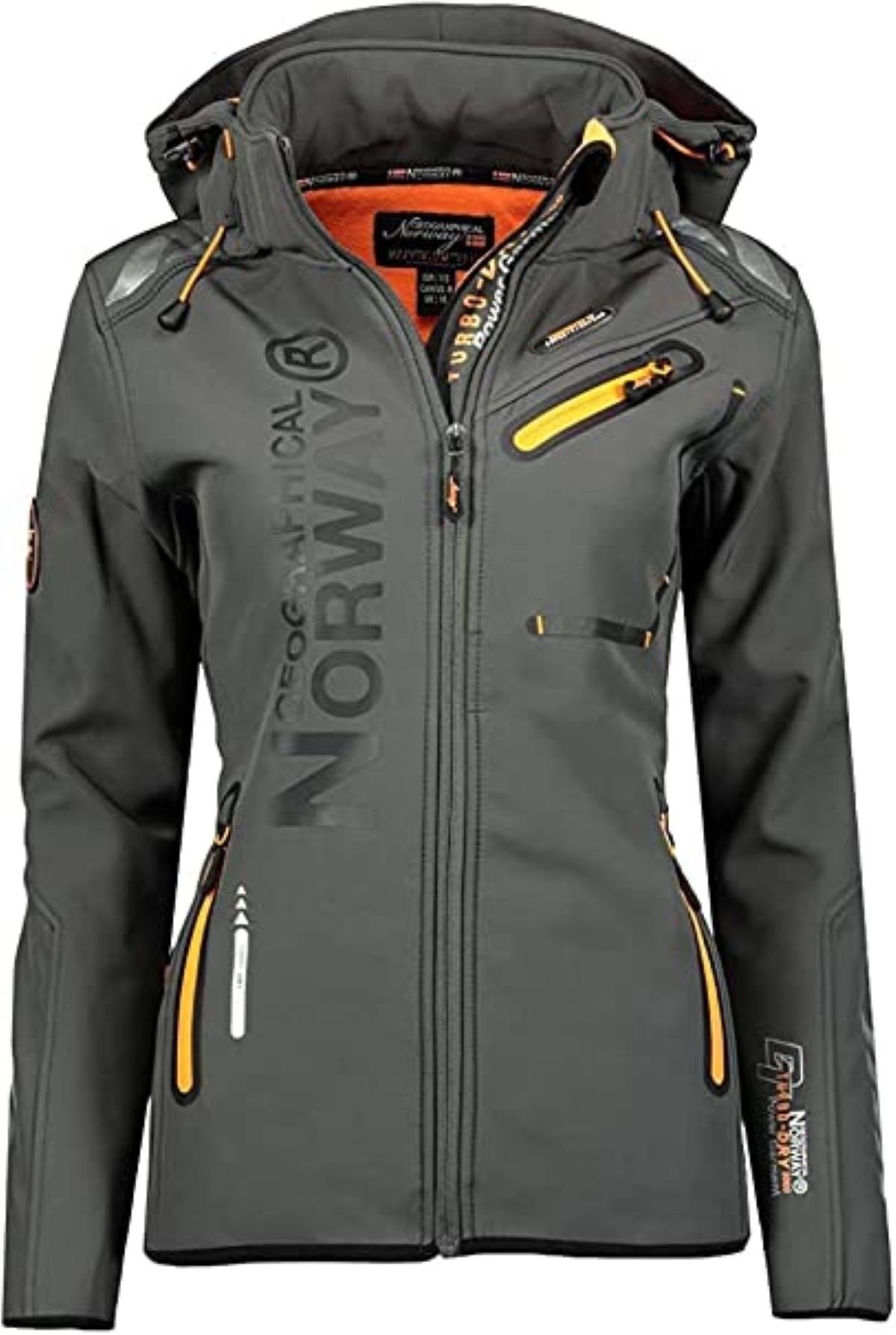 Geographical Norway Softshelljacke Damen Outdoor Wind Jacke Herbst Winter Übergangsjacke Brreine Navy (1-St) Mit Kauze