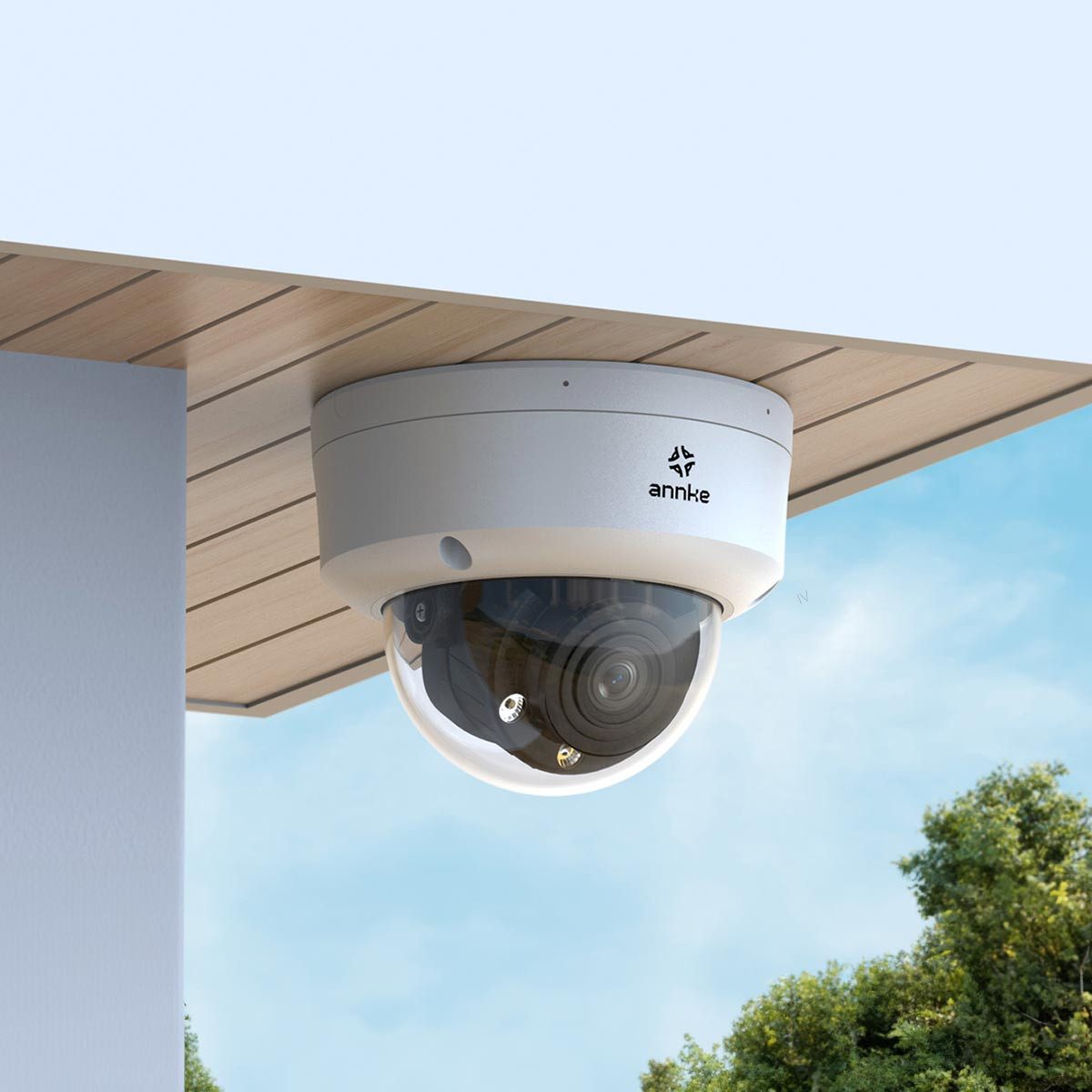 Annke Überwachungskamera ANNKE I91DQ 8 MP PoE Dome Überwachungskamera (mit motorisiertem Varioobjektiv 2,8 bis 12 mm, 4-fach optischem Zoom, Erkennung von Personen und Fahrzeugen, Dual-Light-Modus)
