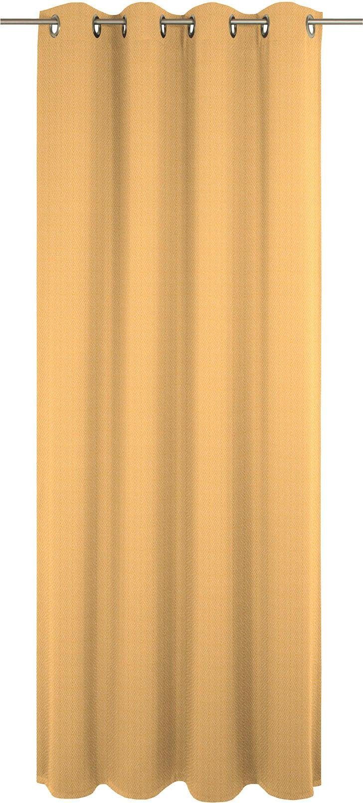 Vorhang Graphic Ventus, Adam, Ösen (1 St), blickdicht, Jacquard gelb