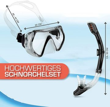 GelldG Taucherbrille Schnorchelset Erwachsene Taucherbrille Anti-Leck & Anti-Fog Tauchmaske