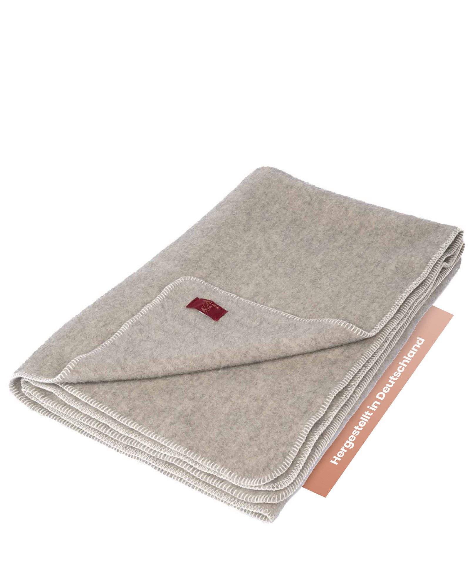 Wohndecke Puristische Schafwolldecke Gotland aus 100% Schurwolle grau-meliert, Ritter Decken
