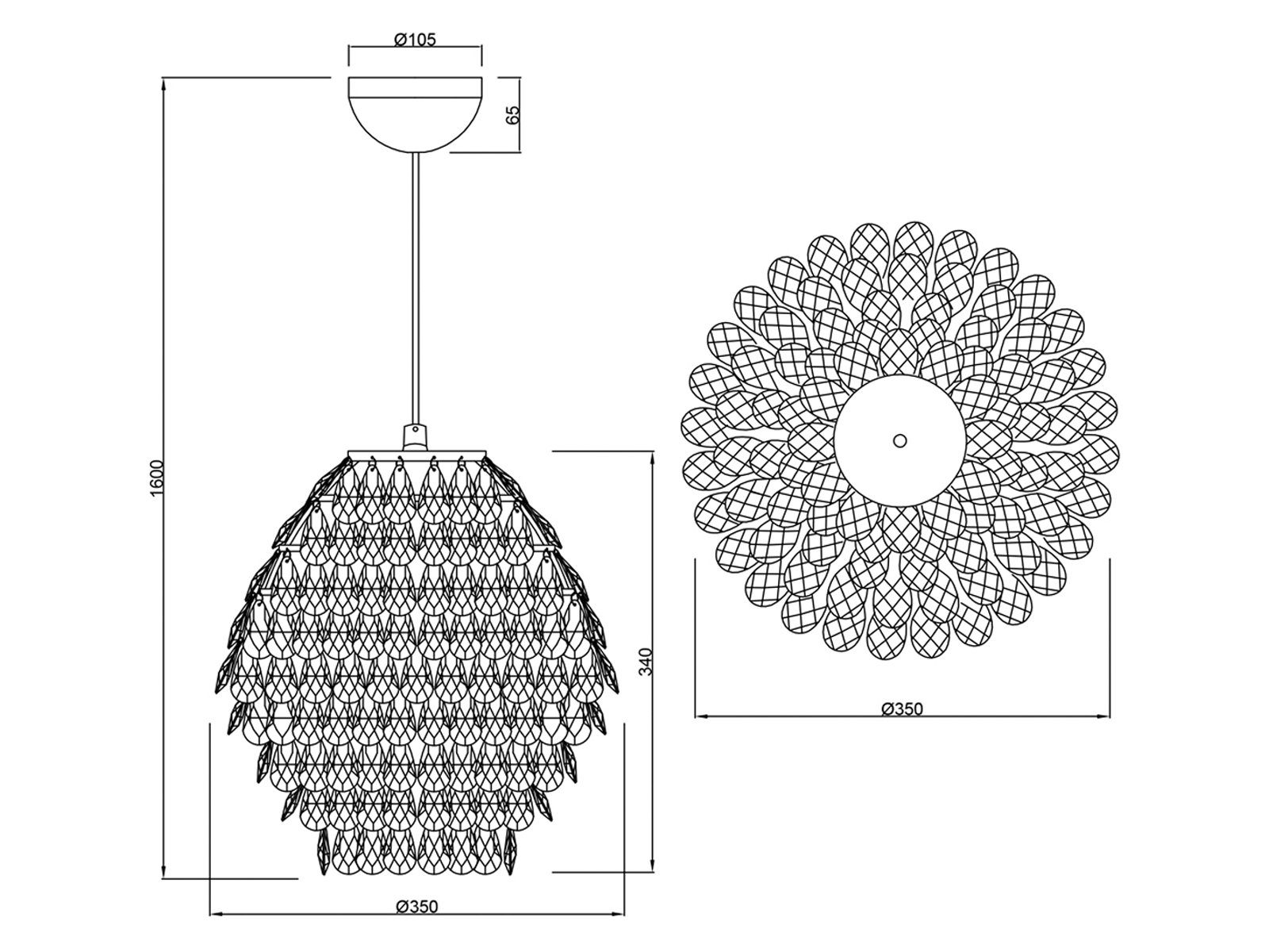 Reality Leuchten LED Pendelleuchte, Dimmfunktion, LED wechselbar, Warmweiß, ausgefallene Designerlampe Kristall hängend über-n Esstisch, Ø35cm