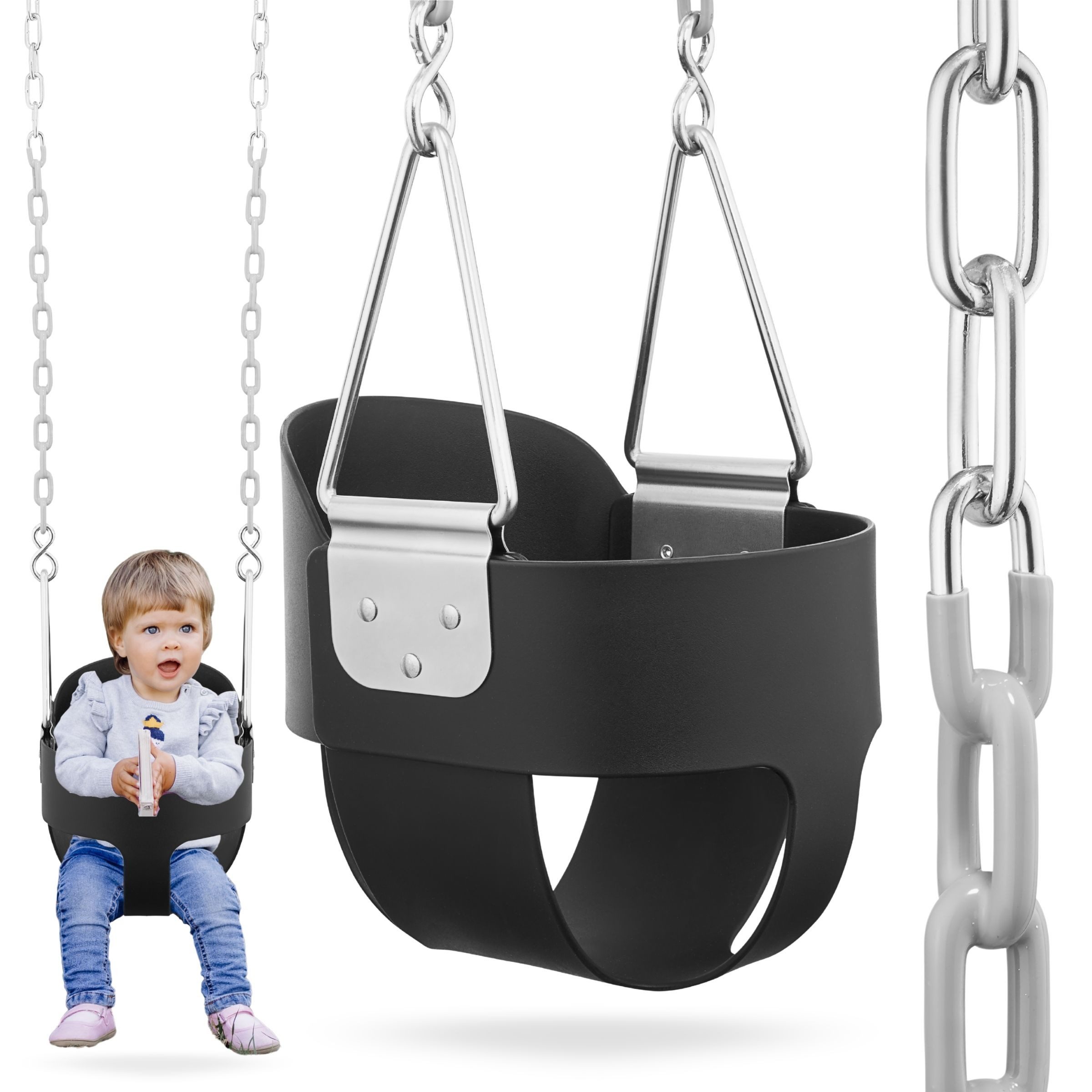 HyperMotion Babyschaukel HyperMotion Kinderschaukel mit hohem Rückenteil