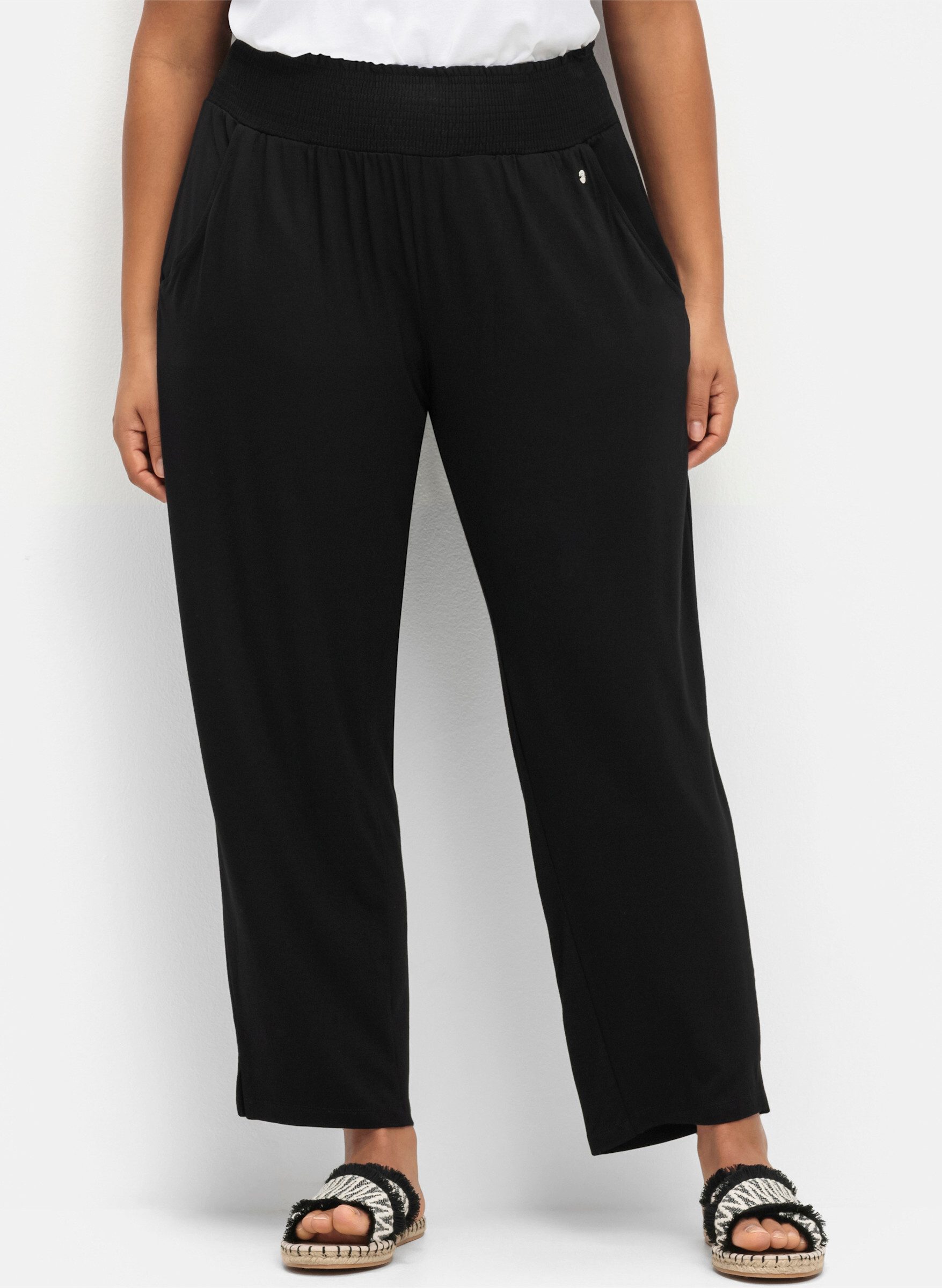 Sheego Jerseyhose Schlupfhose Innenbeinlänge ca.71 cm günstig online kaufen