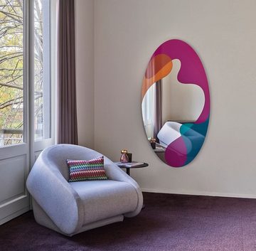 Casa Padrino Wandspiegel Designer Wandspiegel Mehrfarbig 94 x 2,5 x H. 175 cm - Moderner Design Spiegel - Luxus Kollektion