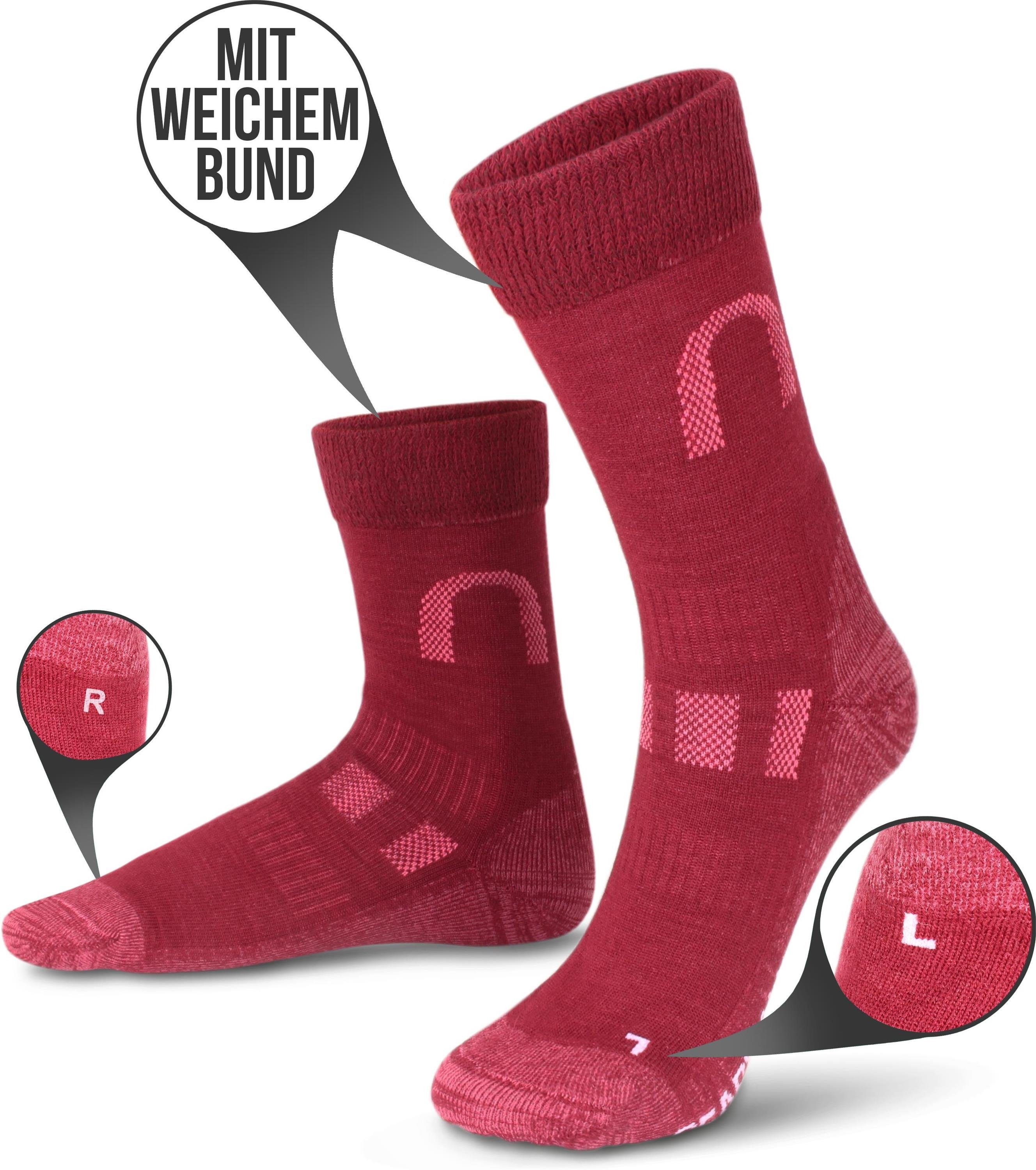 normani Wandersocken 2 Paar Merinowollsocken Wander- und Trekkingsocken (Set, 2 Paar) hochwertige Merinowolle