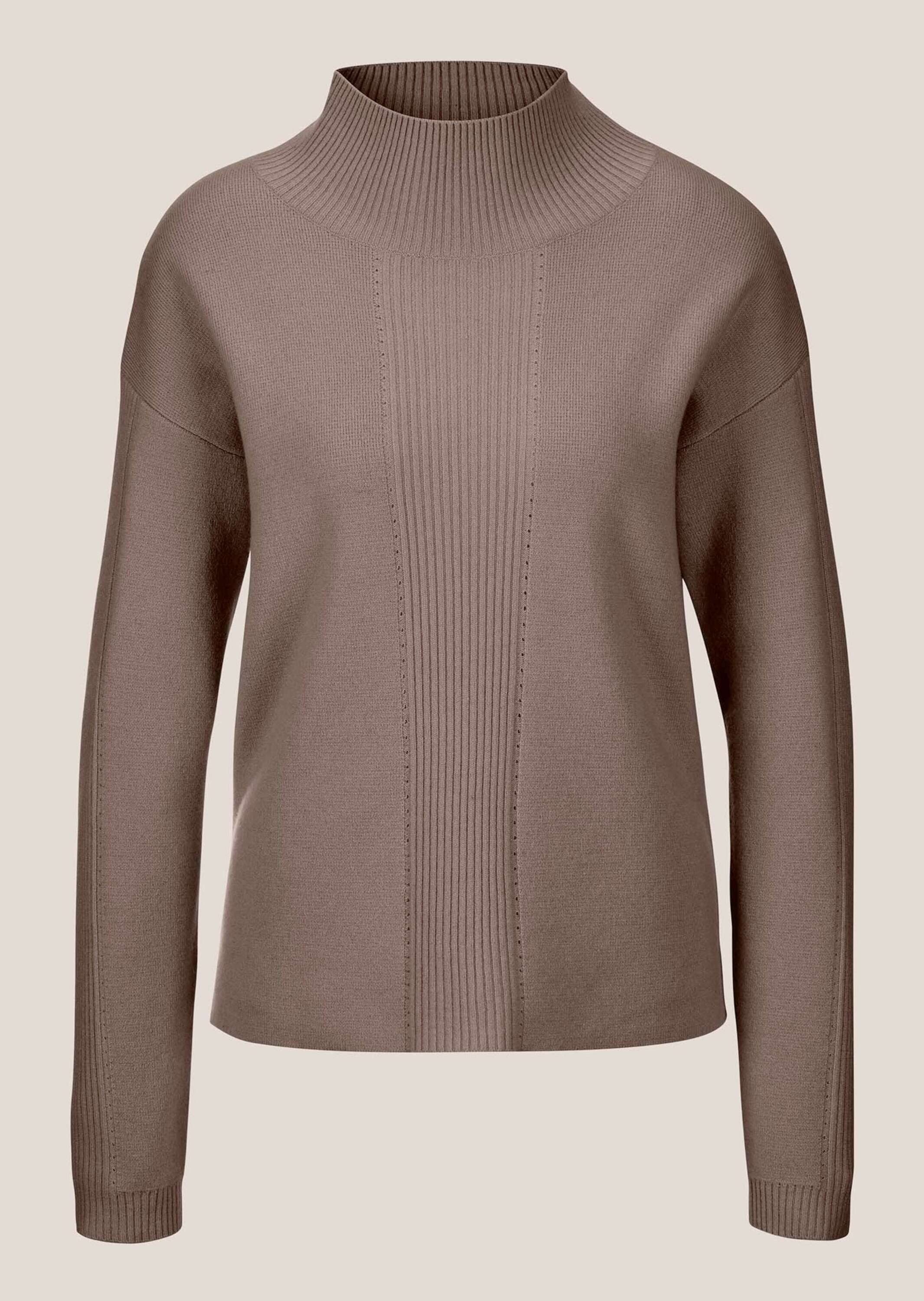 Strickpullover Kaschmir-Pullover mit Pointelle-Muster