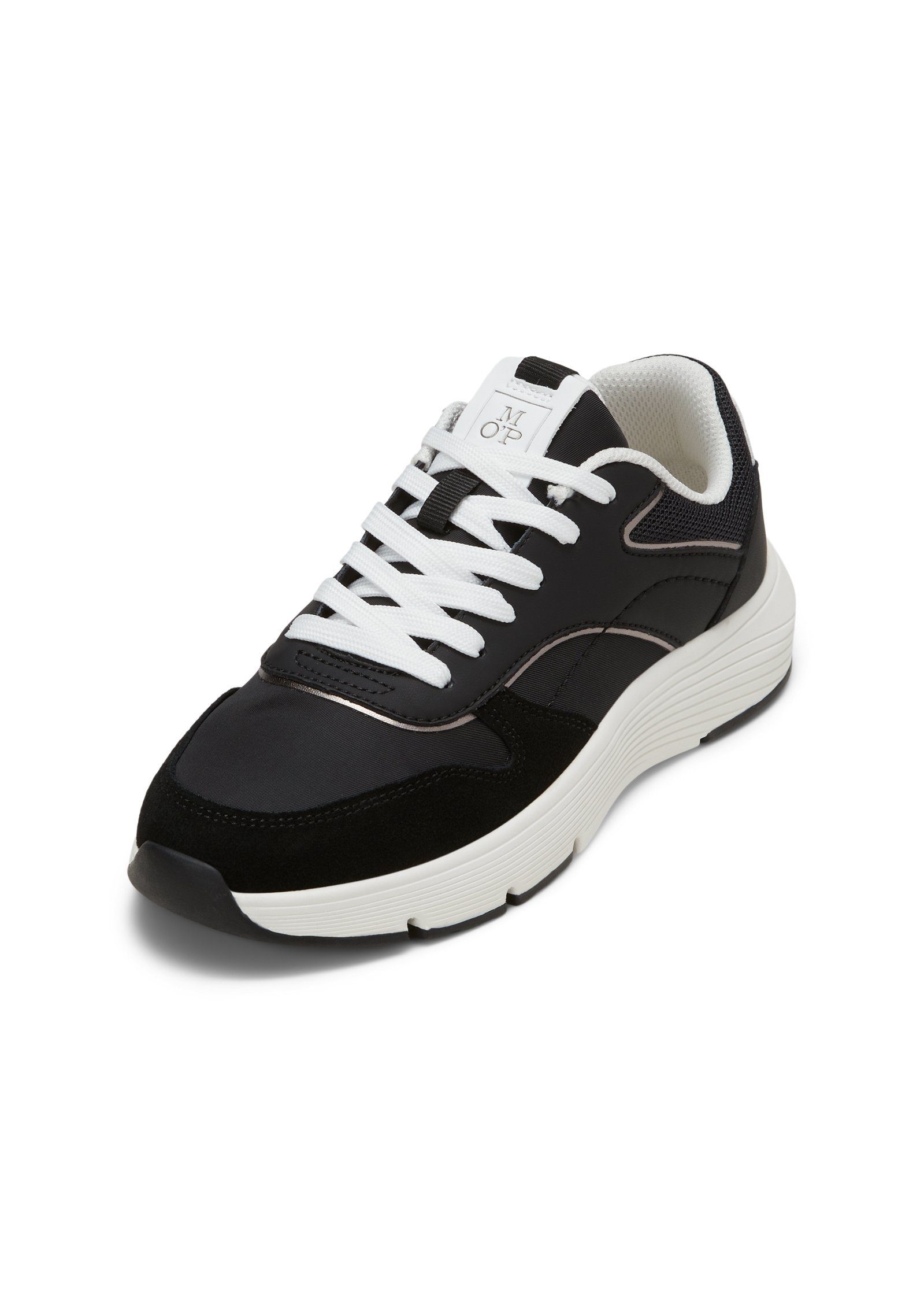 Material-Mix aus O'Polo Sneaker hochwertigem schwarz Marc