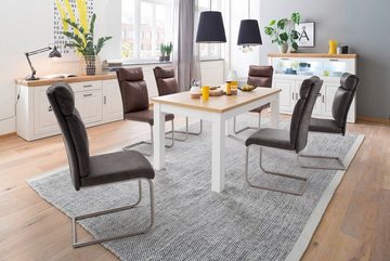 MCA furniture Highboard Highboard I Brixen, Landhaus modern, Pinie Aurelio / Grandson Oak