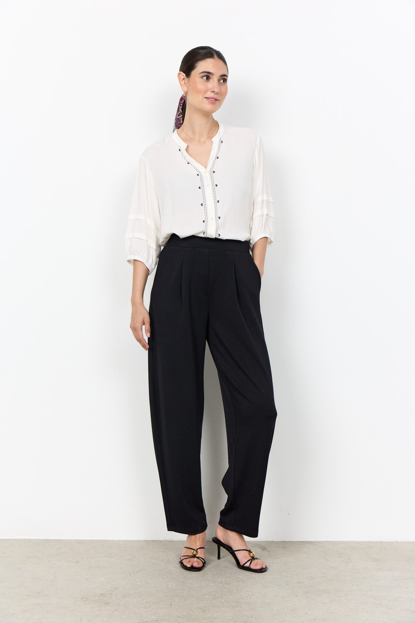 soyaconcept Stoffhose - SC-BANU 321 - weite Hose mit Bundfalten - Damenhose