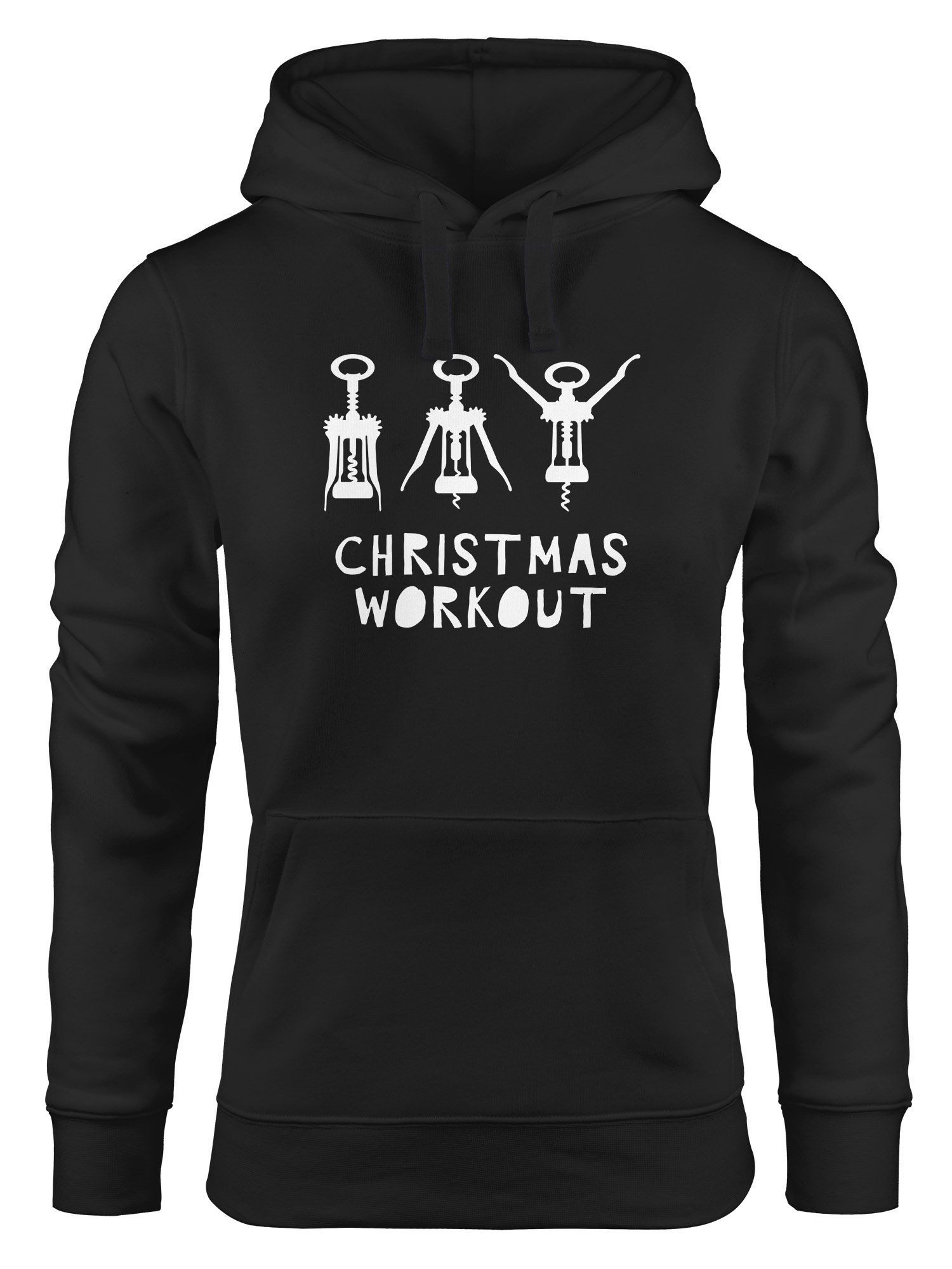 Hoodie Kapuzen-Pullover Damen Weihnachten lustig Christmas Workout