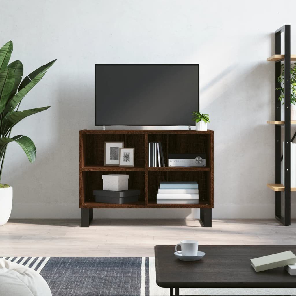 furnicato TV-Schrank Braun Eichen-Optik 69,5x30x50 cm Holzwerkstoff