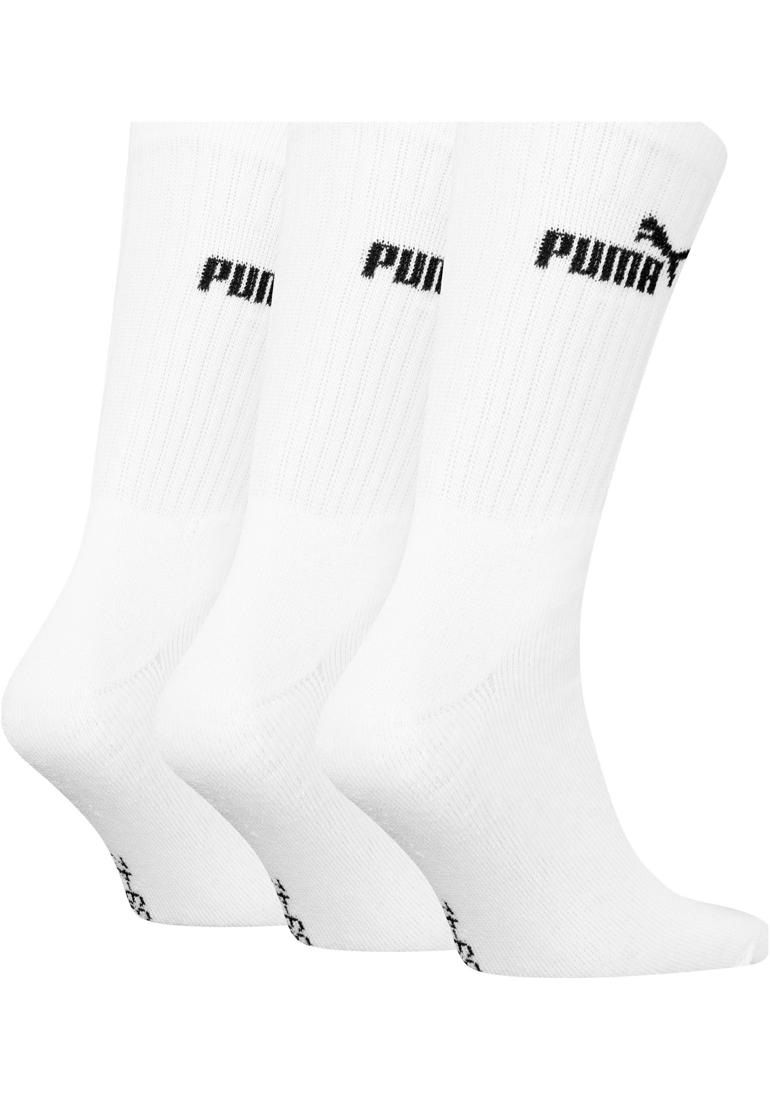 PUMA Freizeitsocken (3-Paar) Atmungsaktiv, feuchtigkeitsregulierend, Stretchanteil