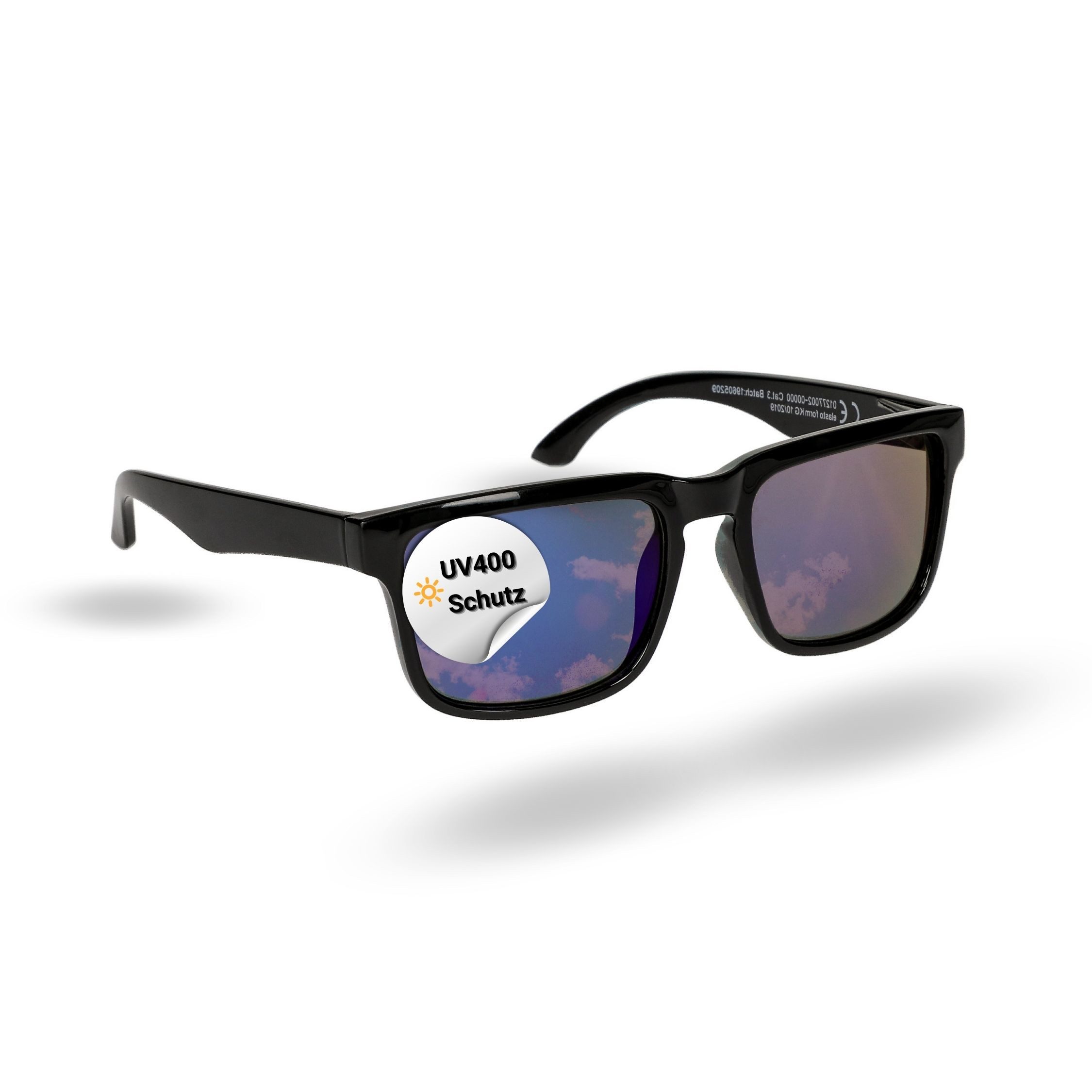 elasto Sonnenbrille Sunshine Brille UV-400 Schutz Schwarz