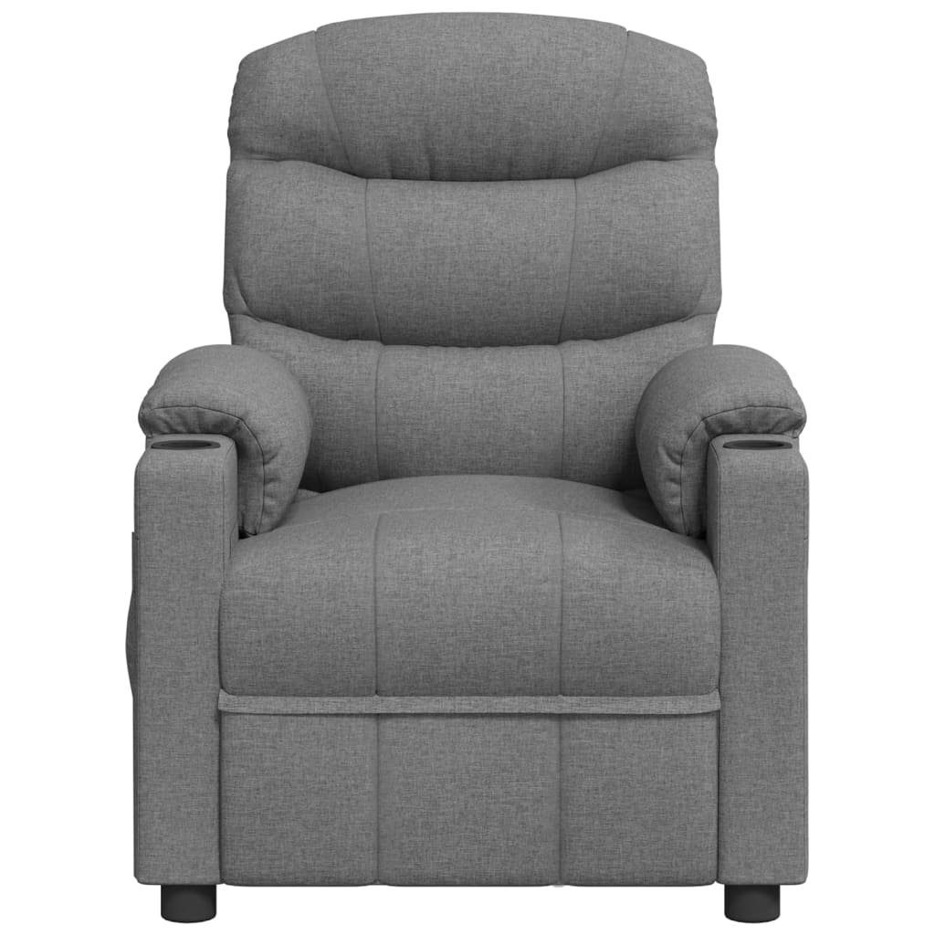 vidaXL Massagesessel Massagesessel Hellgrau Stoff (1-St) günstig online kaufen