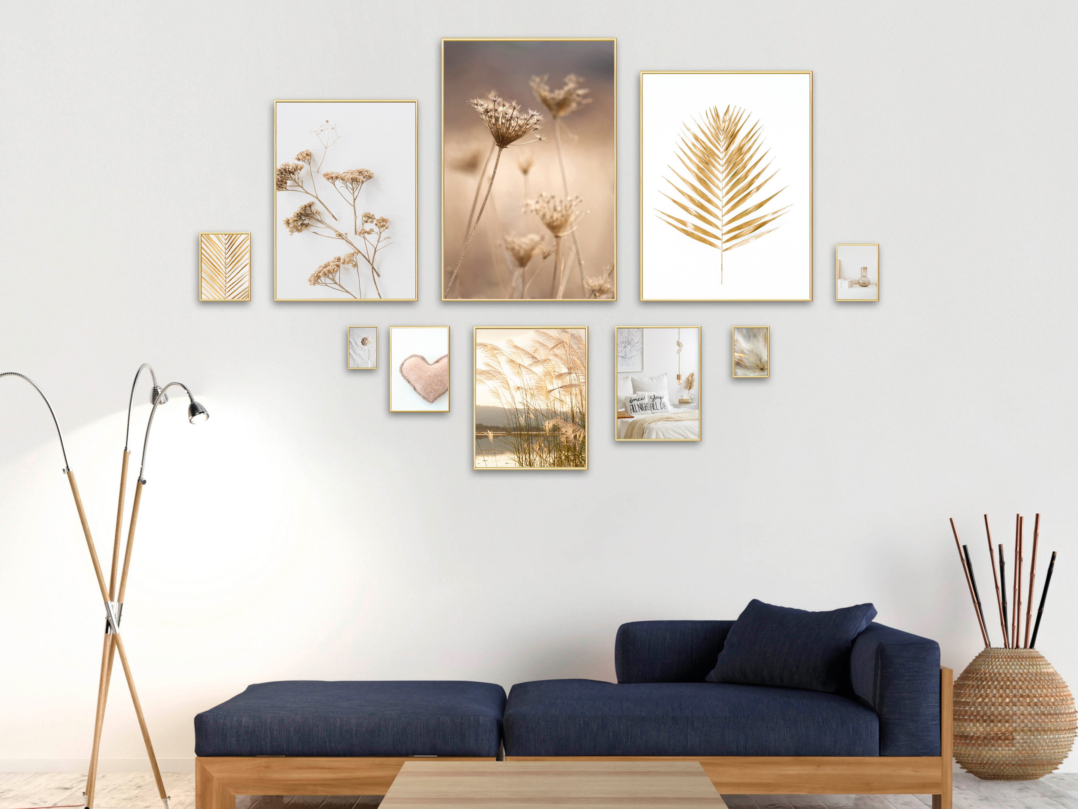 Wackadoo Living Bilderrahmen-Set Bilderrahmen mit Glasscheibe günstig online kaufen